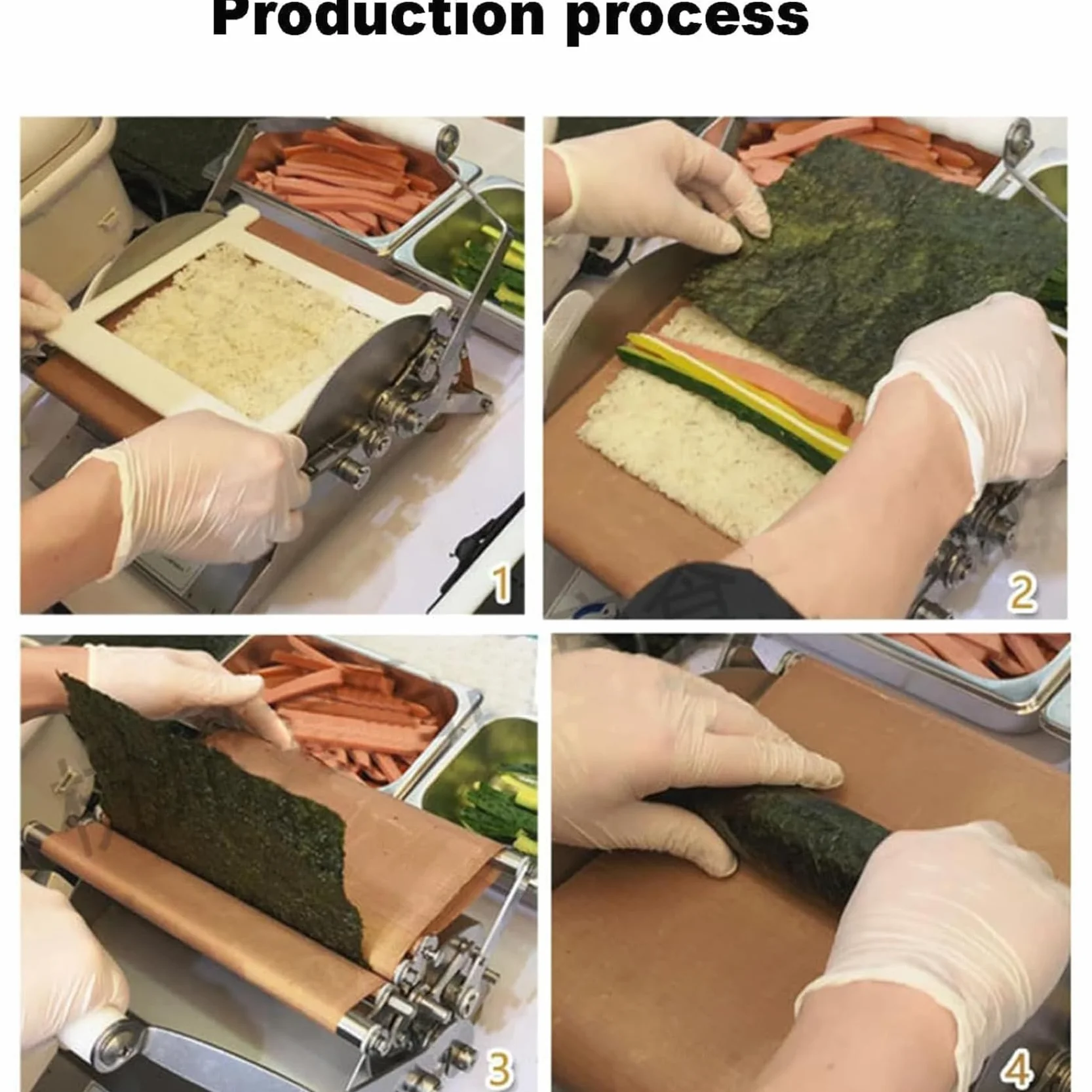 Maszyna do zwijania sushi, maszyna do sushi ze stali nierdzewnej do szybkiego prototypowania, jednolity rozmiar do kuchni japońskiej, idealna do użytku domowego i restauracyjnego