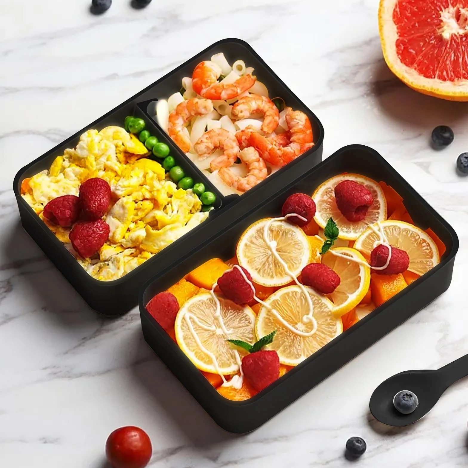 Pudełko na lunch bento pudełko śniadaniowe pudełko na przekąski pakiet dzielnik japoński styl pudełko na lunch z łyżką