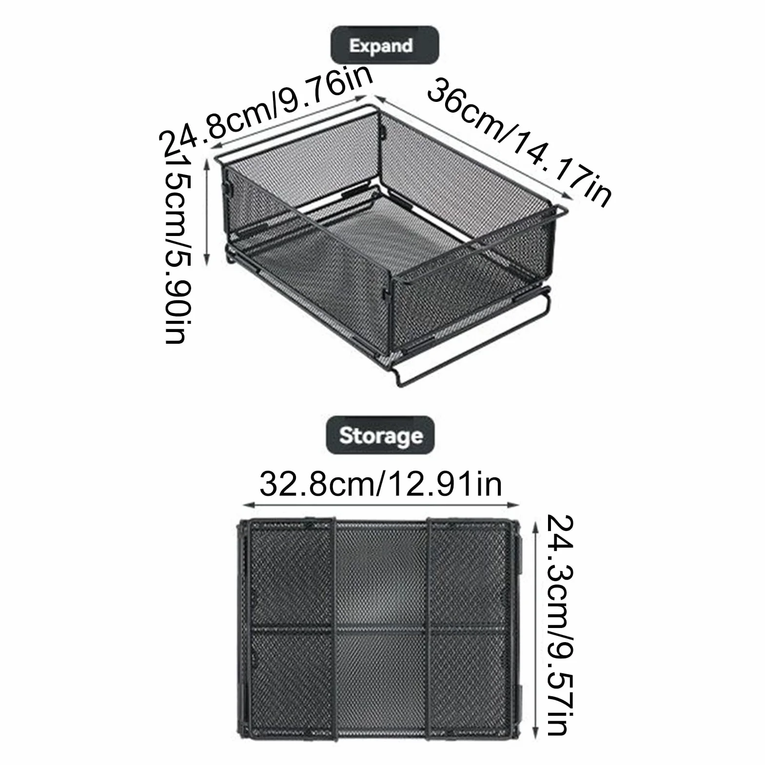 Koszyk z siatki metalowej, składany ogród żniwa koszyk z projektem sieci, wielofunkcyjny dom i materiały kuchenne, 14,17 x 9,76 x 5,91 , idealny do spotkań, pickingu, biwakowania, użytku na