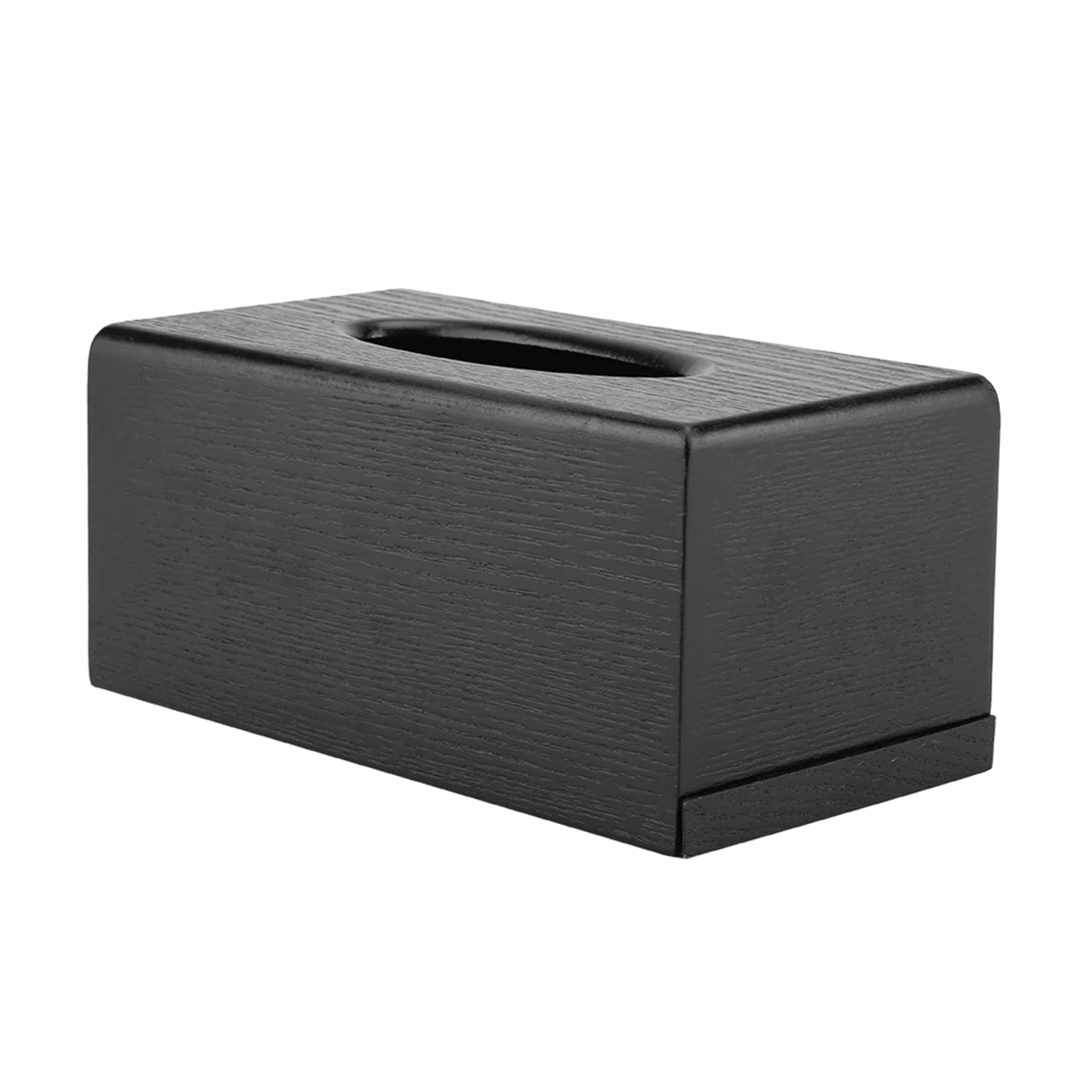 Generic Eleganckie Drewniane Pudełko na Chusteczki Łatwa w Użyciu Szuflada do Salonu Kuchnia Łazienka, Naturalny Brązowy Stojak na Papier 9,1" X 4,7" X 4,1" (BLACK)