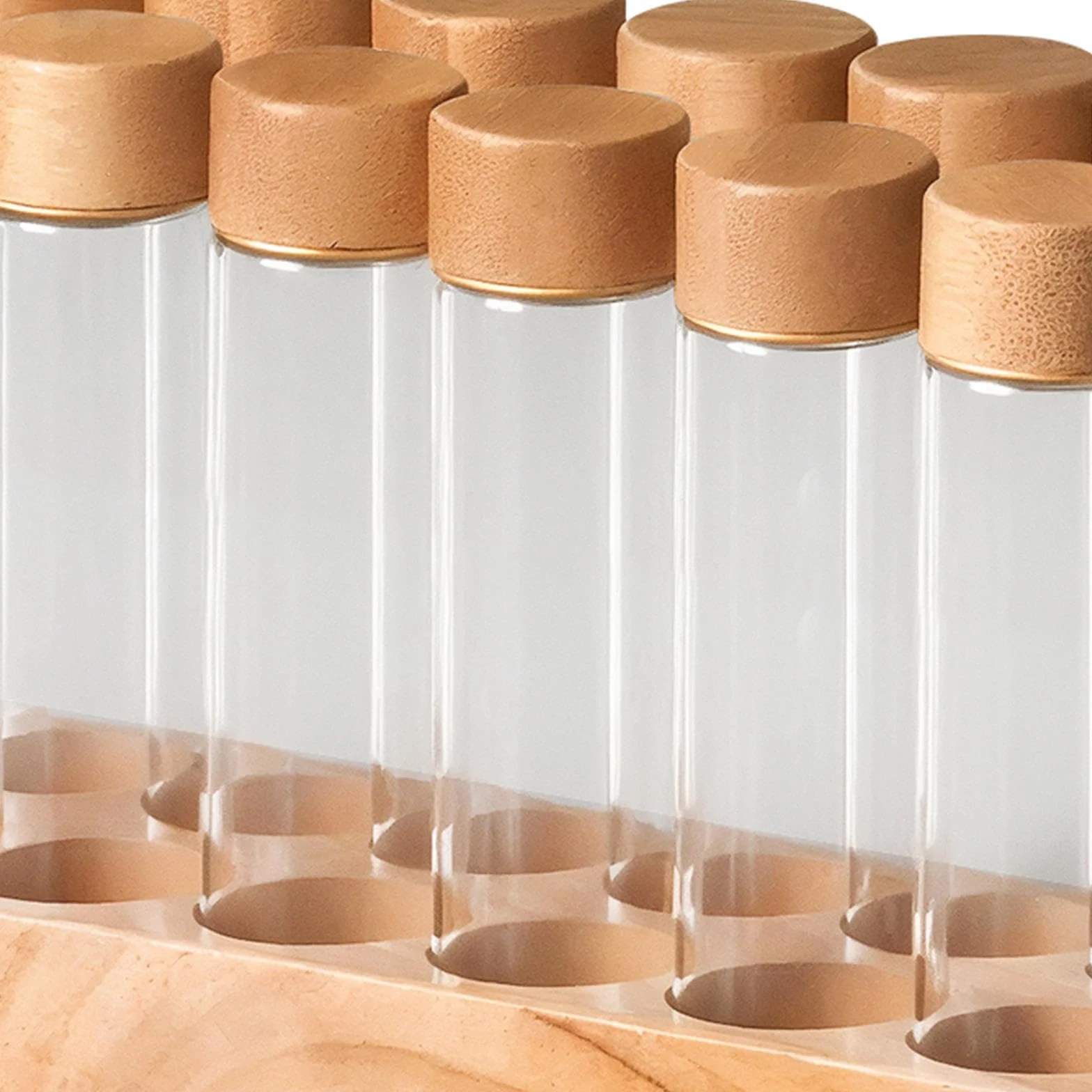 Tuby do przechowywania ziaren kawy Pojemnik na kawę z półką, pojemniki ziarna, szklane probówki blatu, wielokolorowe, 12 szt. wysokich szklanych(12pcs high glass)