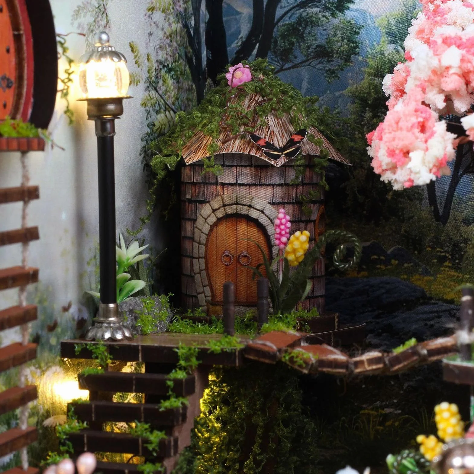 Zestaw Miniaturowy Domek Twórczy Zestaw Do Składania Czytelniczego Kącika | Ręcznie Robiony Model Domu Dla Dorosłych Nastolatków Do Domu Sypialni I Regału Ekspozycja