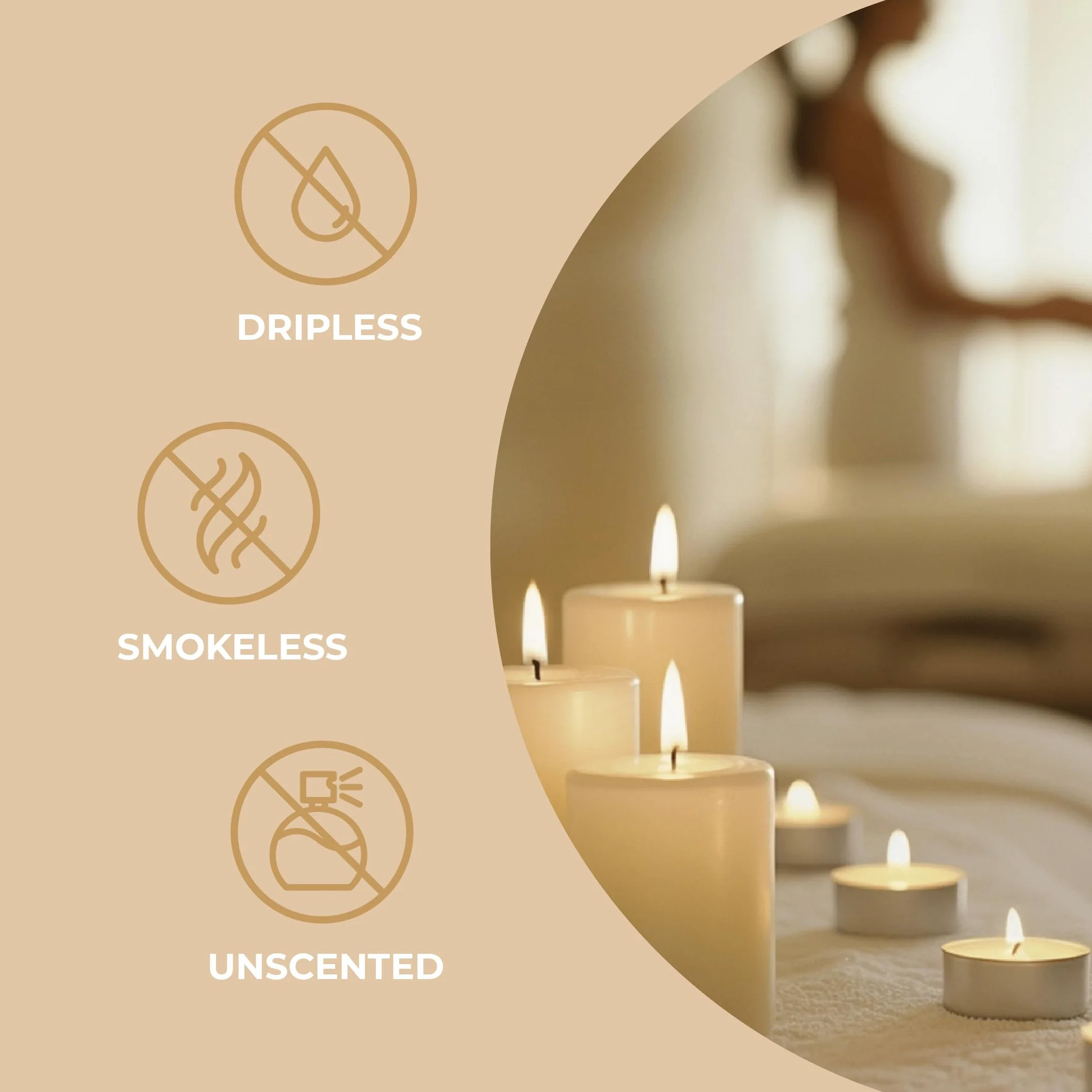 Horeca Candles - Świeczki Tealight - 8 Godziny Palenia - Zestaw 50 Białych Świeczek Tealightowych - Bez zapachu - Podgrzewacze Świeczki na Ślub, Dekoracje, Imprezę