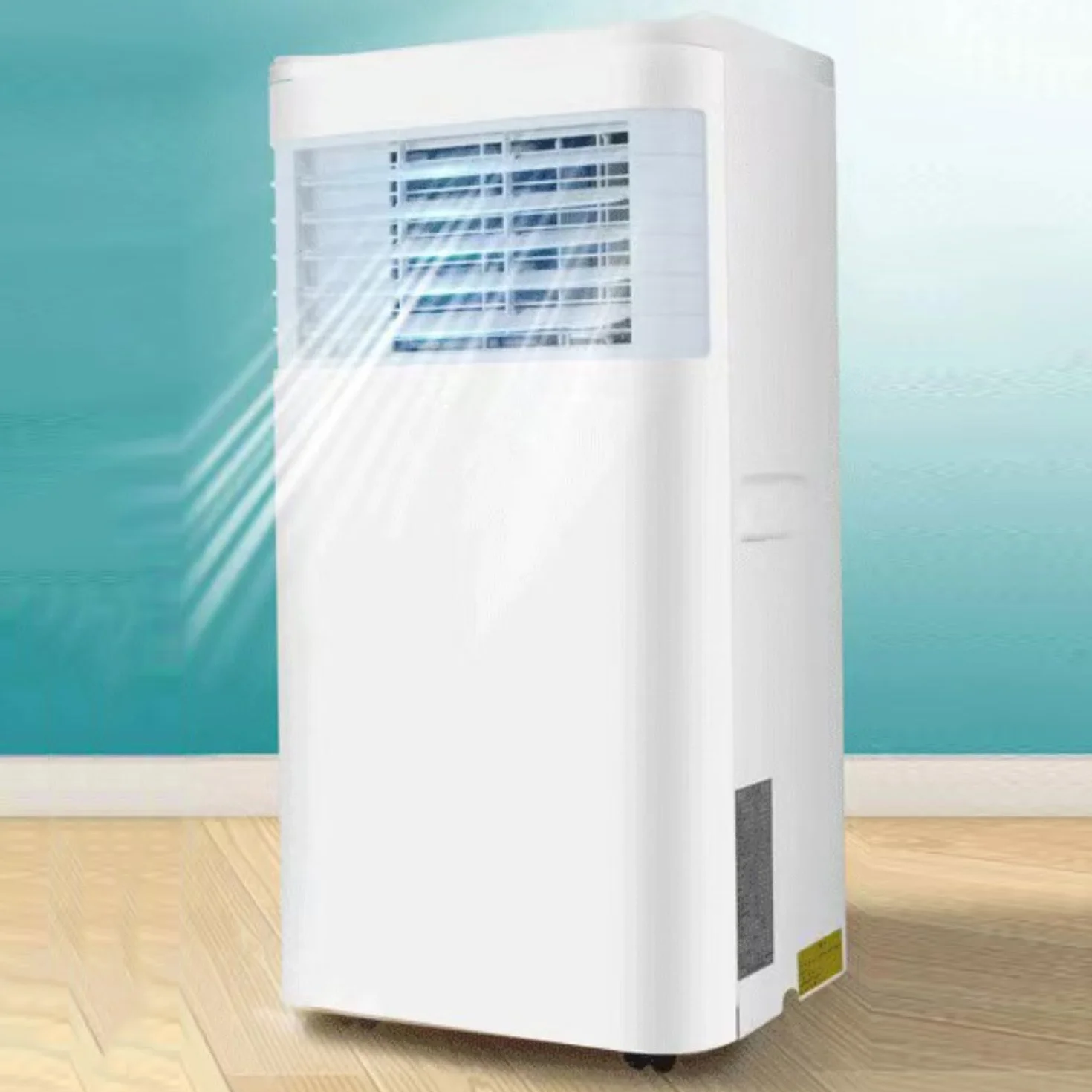 7000BTU przenośny klimatyzator z pilotem zdalnego sterowania, timer 24-godzinny, tryb uśpienia, zestaw okienny, 2 prędkości wentylatora i 3 tryby chłodzenia do użytku domowego i biurowego