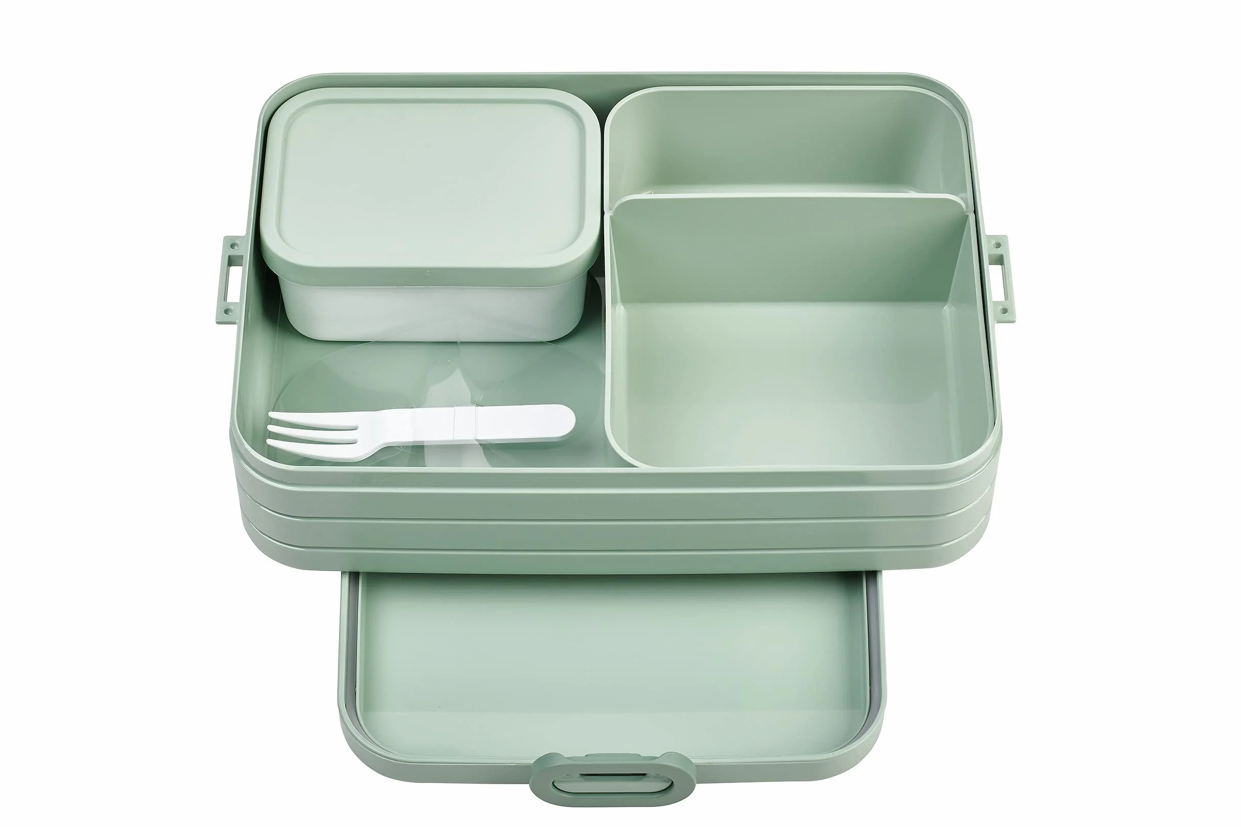 Mepal Take A Break Zestaw Dużych Pudełek Bento na Lunch, Pudełko na Kanapki, Małe Przekąski i Resztki, 1500 Ml, Szałwia Nordycka