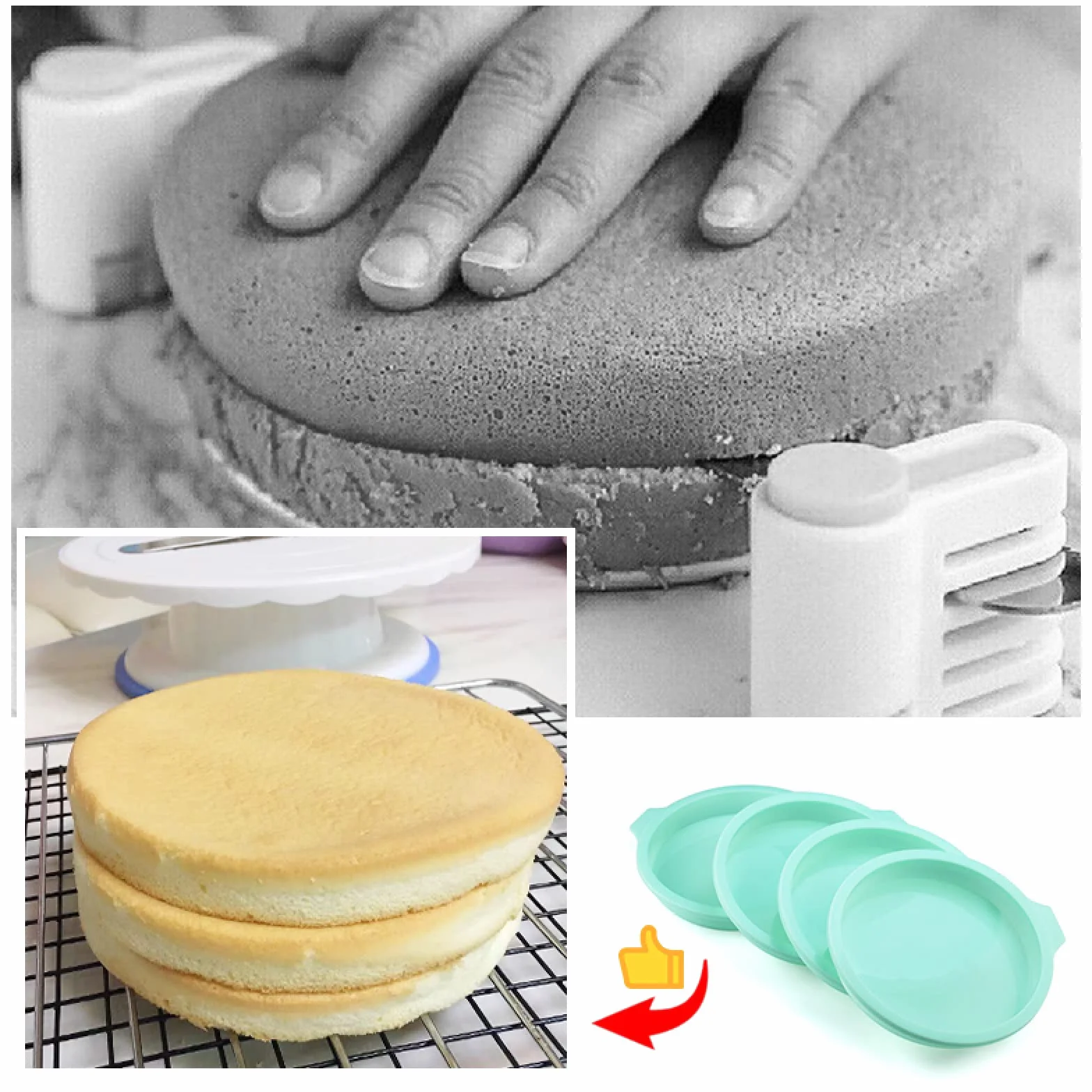 Nieprzywierająca blacha do pieczenia silikonowa ciasto warstwowe okrągła forma DIY desery forma do pieczenia musu formy do ciasta formy kuchenne 6 cali 4 szt. 8 cali 4 szt. 8 cali 4 szt. D
