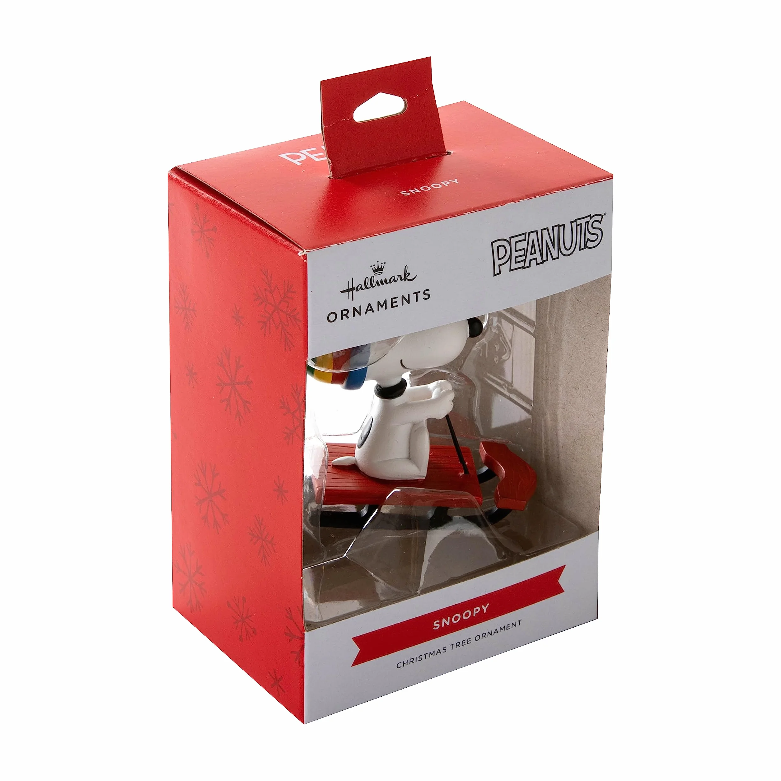 Hallmark Kolekcjonerskie orzeszki ziemne Snoopy na sankach, dekoracja Snoopy, świąteczna wisząca ozdoba, prezenty na Boże Narodzenie, komiksy z orzeszkami ziemnymi