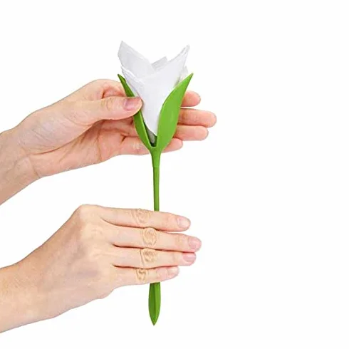 SHOP-STORY - Flower Napkin: Zestaw 4 wieszaków na ręczniki dla projektantów kwiatów