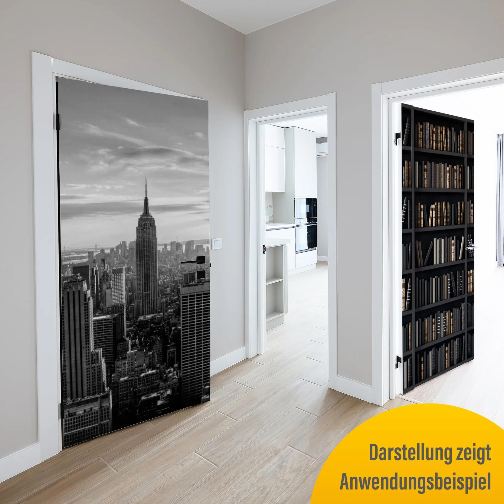 Finest Folia Folia na drzwi 90 x 200 cm, tapeta na drzwi, plakat na drzwi, do salonu, pokoju dziecięcego, kuchni, naklejka na drzwi, do łazienki, samoprzylepna TF01 (24 most wiszący)