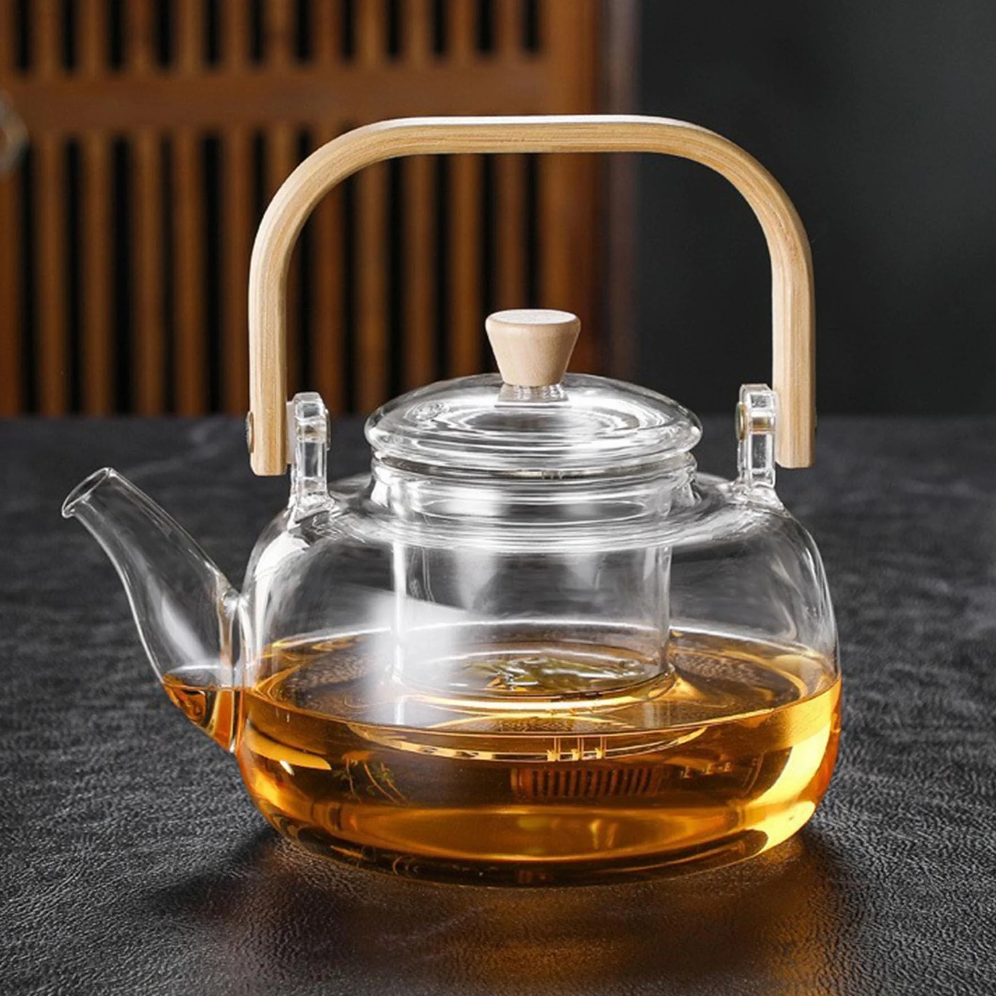 YUEMING Szklany czajniczek z zaparzaczem 1000 ml dzbanek do herbaty z sitkiem