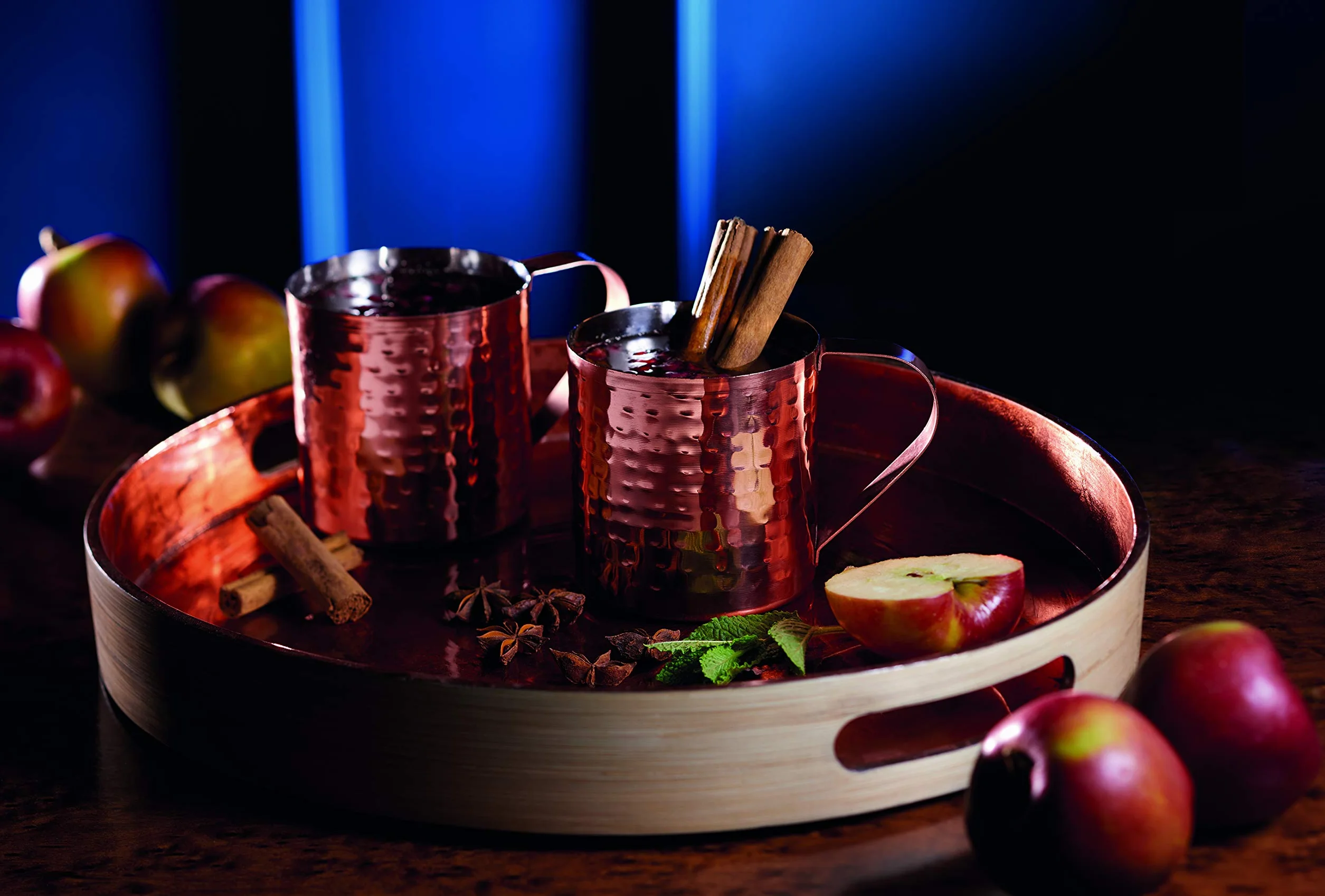 BarCraft BCLLMULE Moscow Mule kubek z młotkowanym miedzianym wykończeniem, stal nierdzewna, 550 ml, brązowy