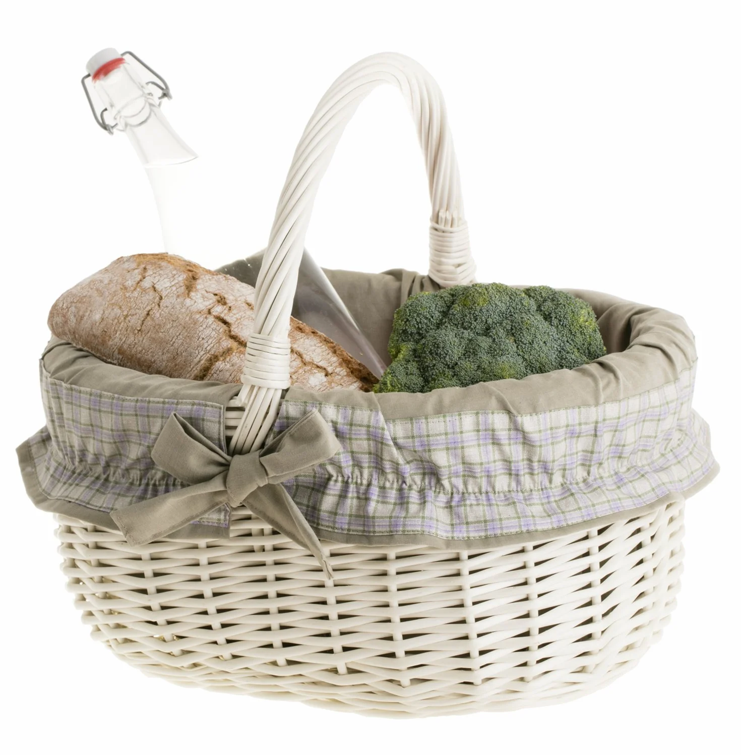 e-wicker24 Wiklinowy kosz na zakupy, kosz na prezent, kosz na piknik
