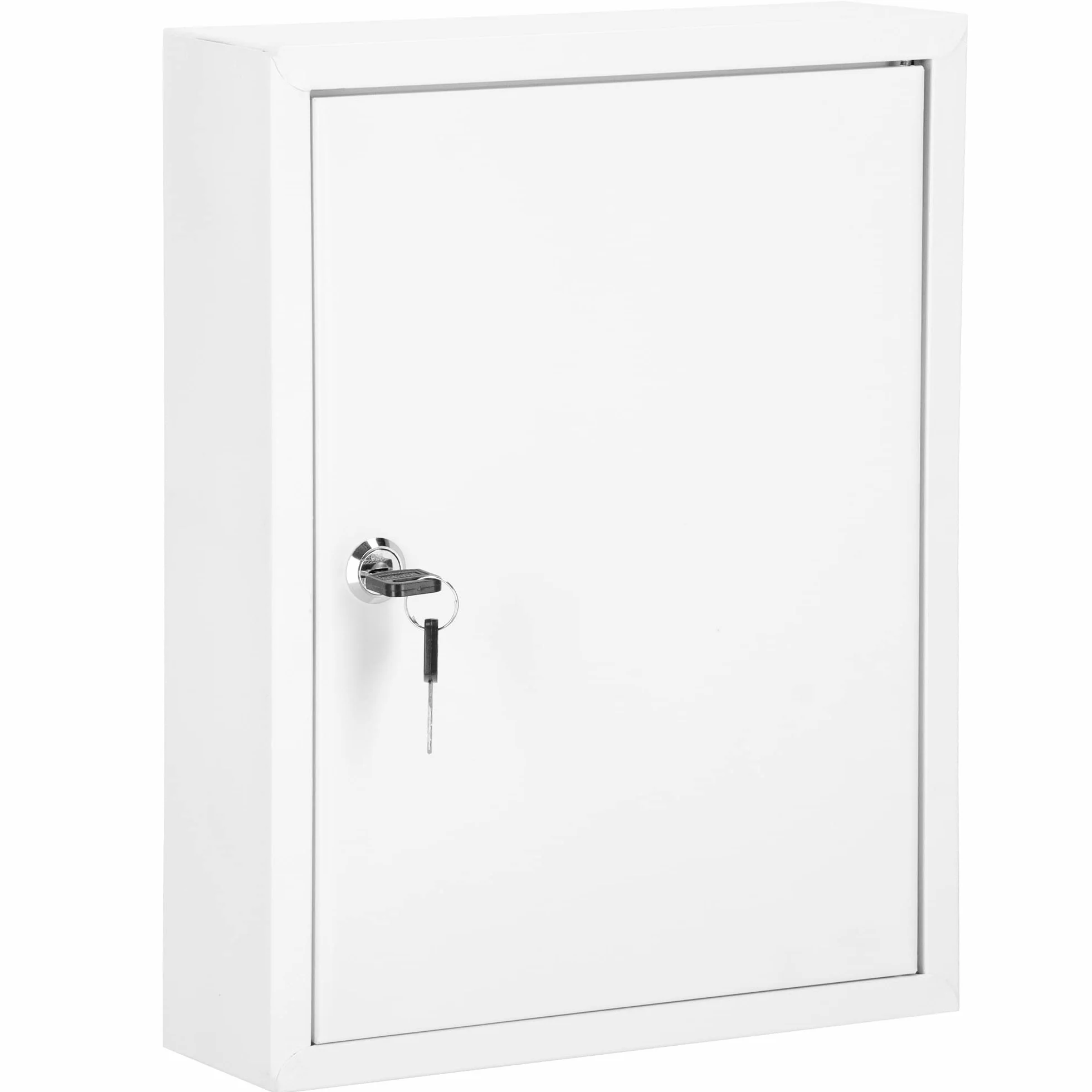 SPRINGOS Skrzynka na klucze szafka na klucze 27 x 35 x 8 cm, zamykana, w zestawie breloczek do kluczy, pudełko na 42 klucze