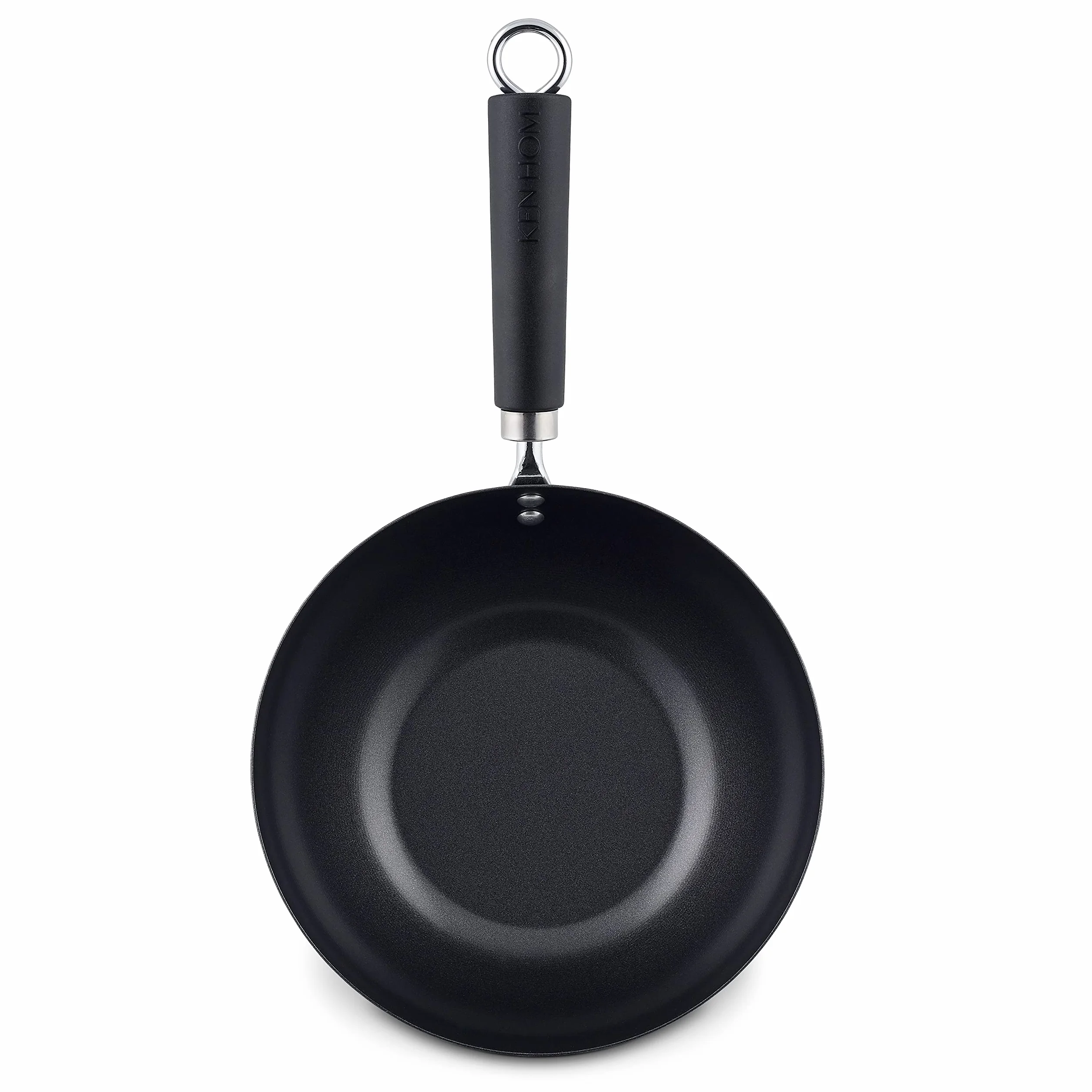 Ken Hom 20 cm mini patelnia wok ze stali węglowej z powłoką zapobiegającą przywieraniu, Excellence, odporna na wysokie temperatury, nadaje się do mycia w zmywarce, 5 lat
