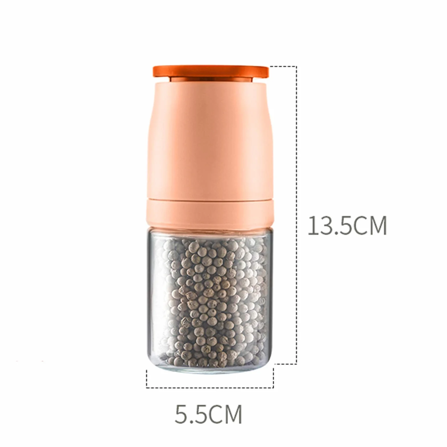 Młynek do soli i pieprzu zestaw wysokiej jakości młynek do przypraw łatwy regulowany mechanizm ceramiczny 2 do wielokrotnego napełniania pusty wzór kruszarki do przypraw ręczny dozownik ziół zestaw duo, różowy