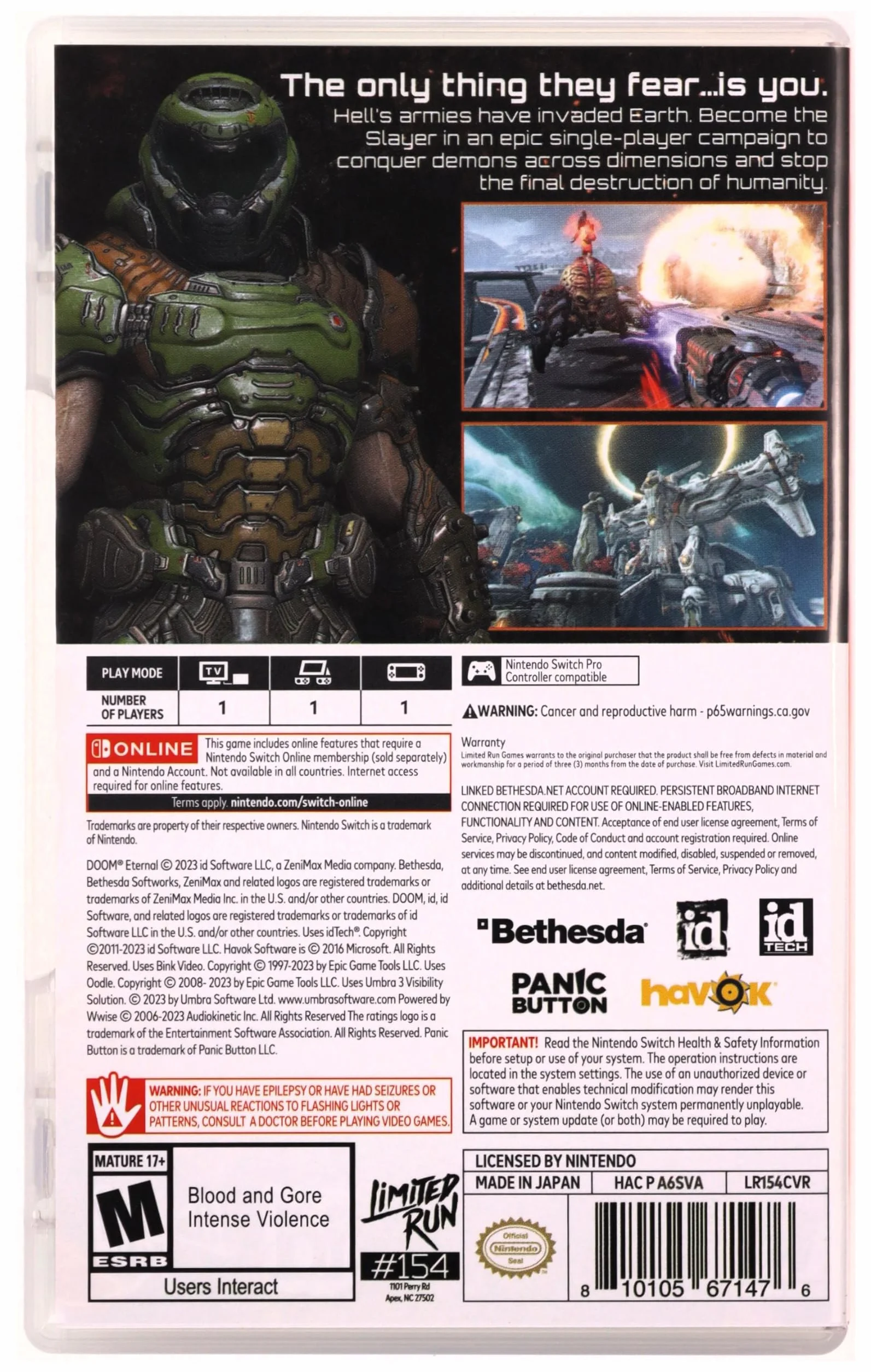DOOM Eternal (Limited Run Games) (import)