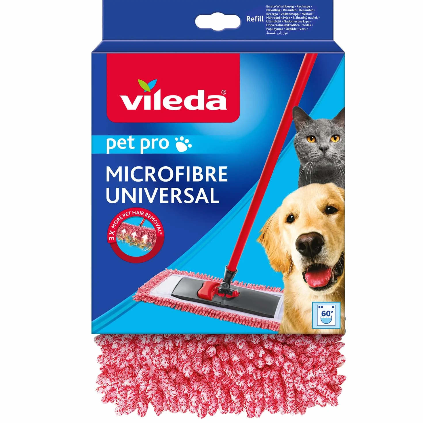 Vileda Pet Pro Wkład do mopa płaskiego do sierści i włosów