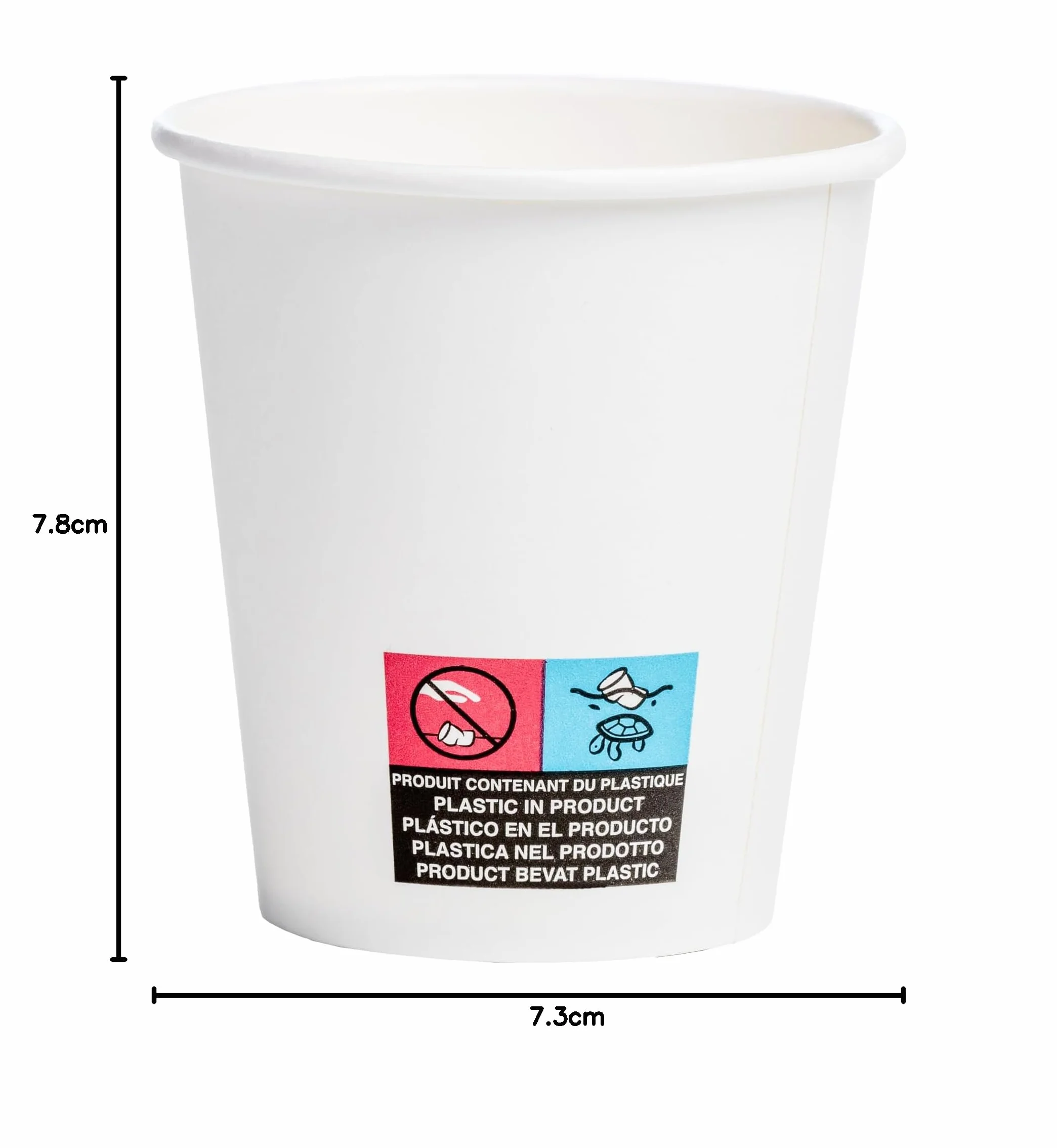 100 białe kubki papierowe 200ml, biodegradowalne i kompostowalne, kubki jednorazowe papierowe na gorące i zimne napoje, wodę, herbatę, urodziny, koktajle, gin-tonic, kawę, białe filiżanki