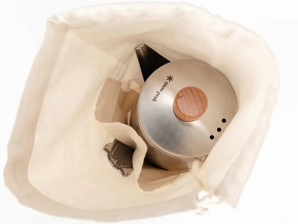 Snow Peak CS-115R czajnik polowy barista, stal nierdzewna, 1 litr, srebrny