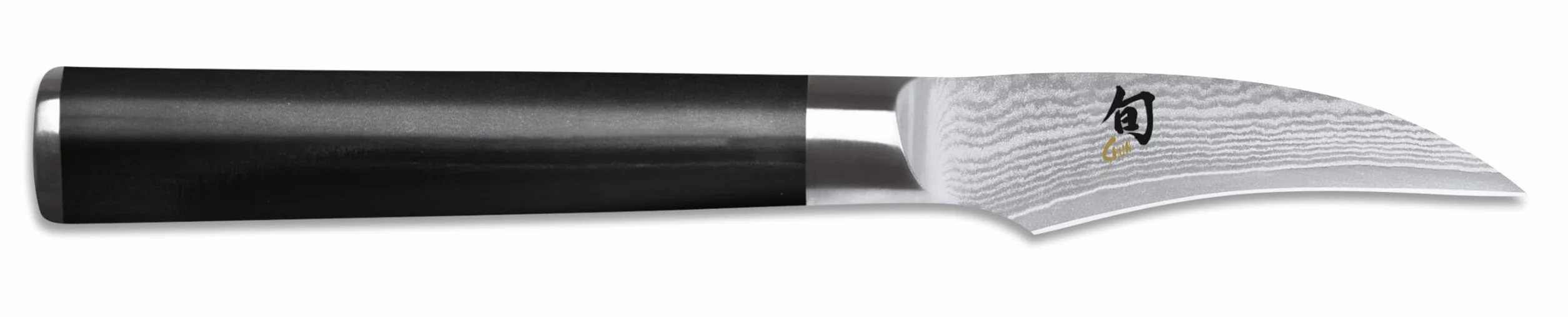 KAI Shun Classic japoński nóż do obierania 6,5 cm długość ostrza – nóż ze stali damasceńskiej 32 warstwy rdzenia VG MAX – 61 (±1) HRC – uchwyt z drewna pakka – wyprodukowano w Japonii – nóż turniejowy