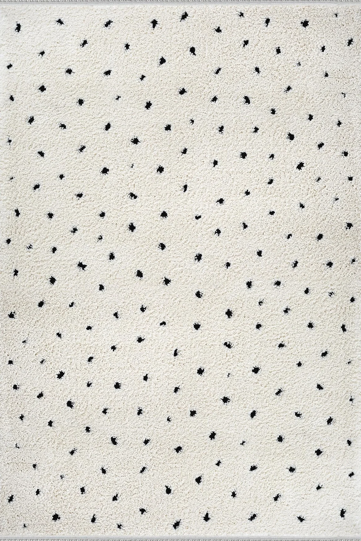 the carpet Bahar Shaggy elegancki designerski dywan do salonu, miękki i łatwy w pielęgnacji, z wysokim runem, w kolorze kremowym, 160 x 230 cm