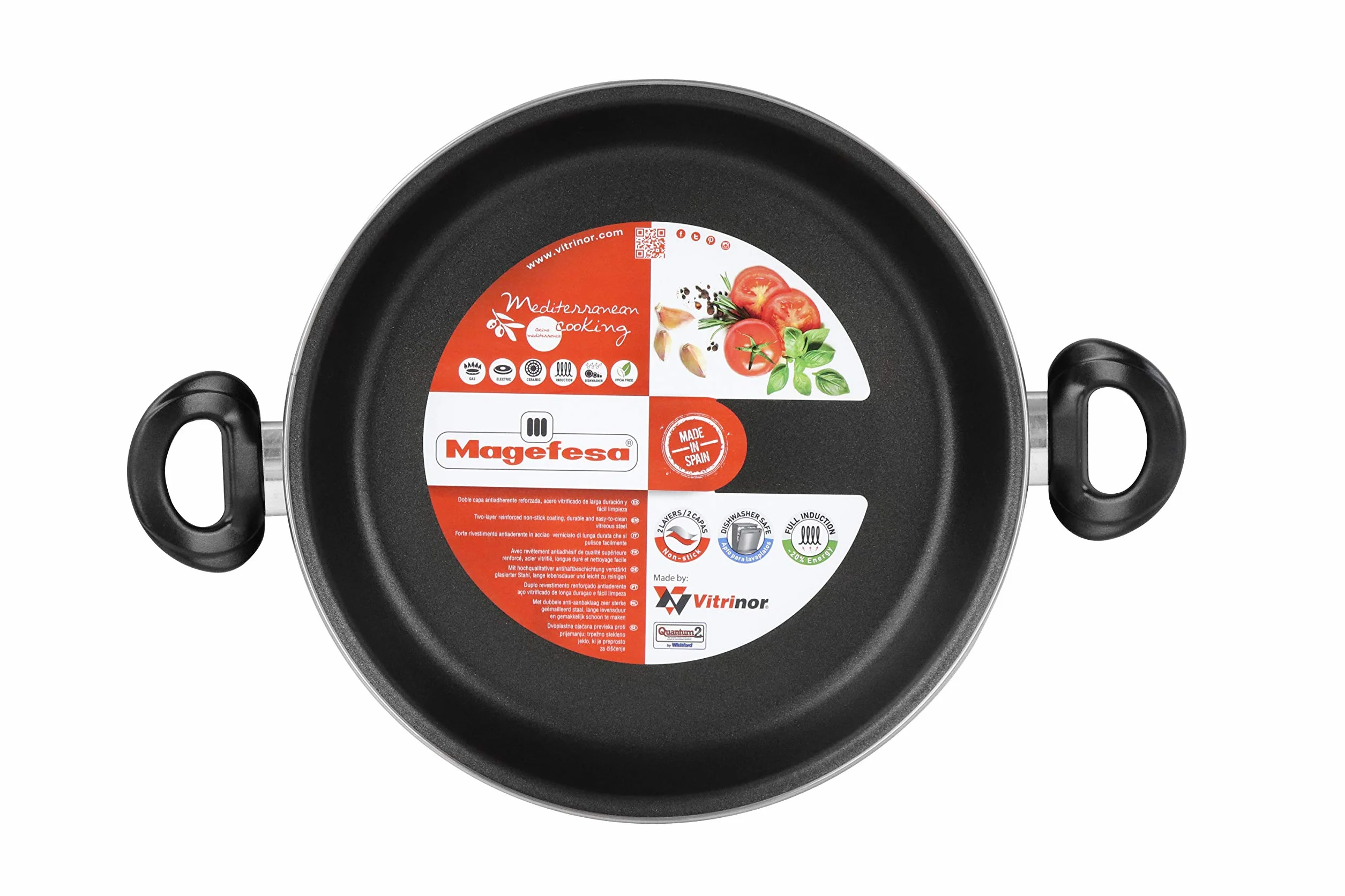 Megafesa 01101902 - patelnia do paelli, średnica 30 cm, kolor czarny