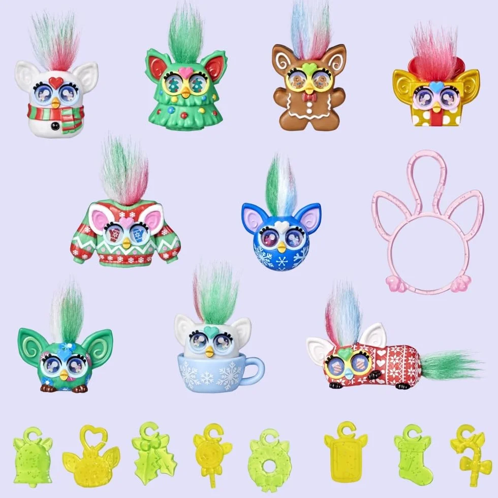 Kalendarz adwentowy z miniaturowymi figurkami Furby