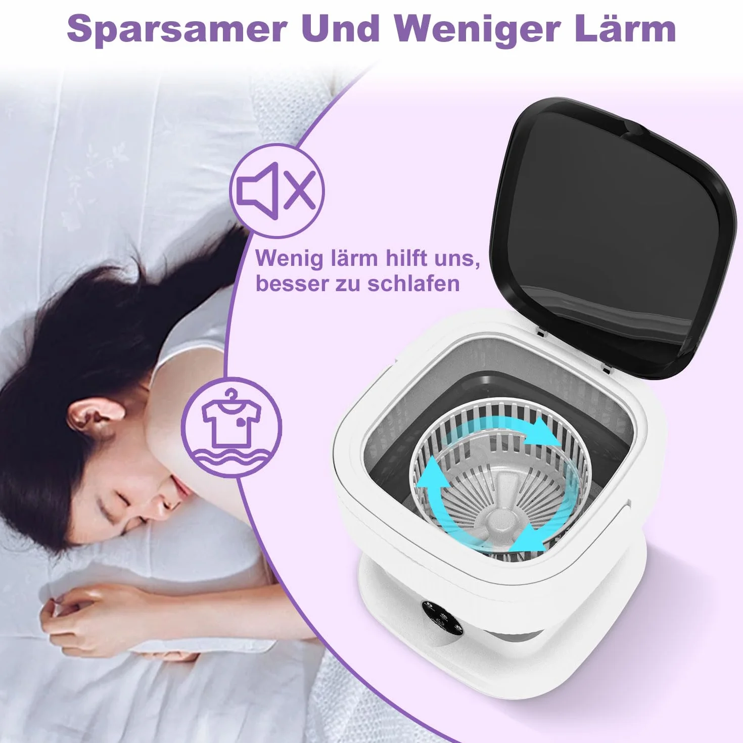 Składana mini pralka, 2 w 1, 12 l, składana, głębokie czyszczenie bielizny, innych małych ubrań, 60 W, przenośna pralka z koszem odpływowym do mieszkania, hotelu