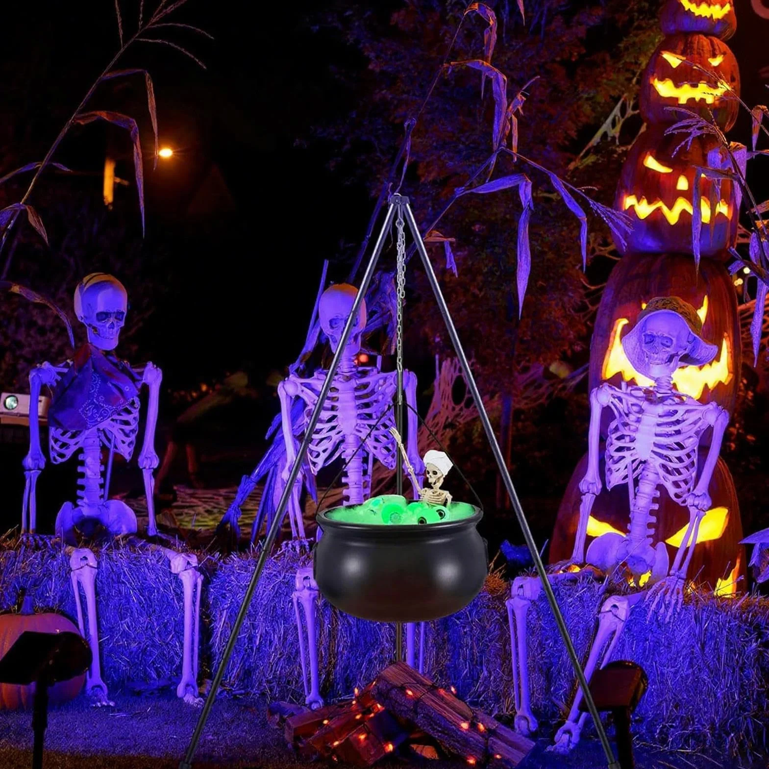 Wiedzmin Kocio? Du?y Zewn?trz | Halloweenowy Kocio? Wied?my do Dekoracji Ogrodu | Dekoracje ?wi?teczne Do Strasznego Domu Zewn?trz Do Wn?trz Ganku Trawnik Wej?cie ?cie?ka Impreza