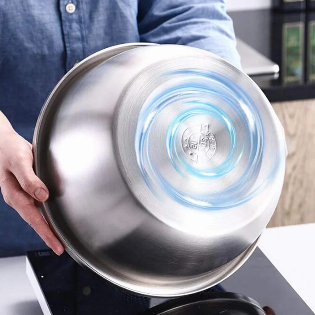 Miski do mieszania zastawy stołowej, zestaw 3 misek do sałatek ze stali nierdzewnej, metalowe miski kuchenne do mieszania, ubijania i przechowywania żywności - bez pokrywy 20 cm-