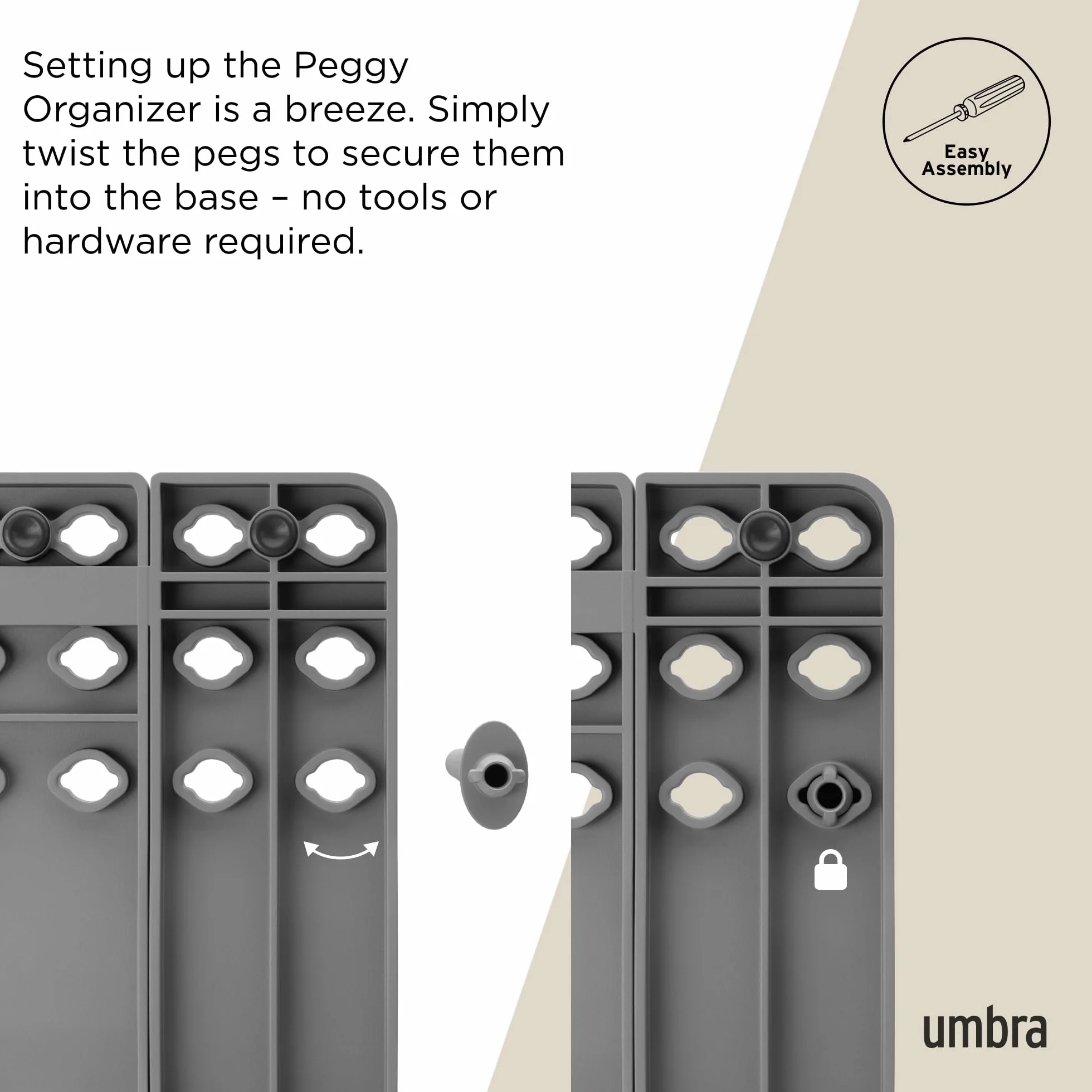 Umbra Peggy organizer na naczynia ciemnoszary