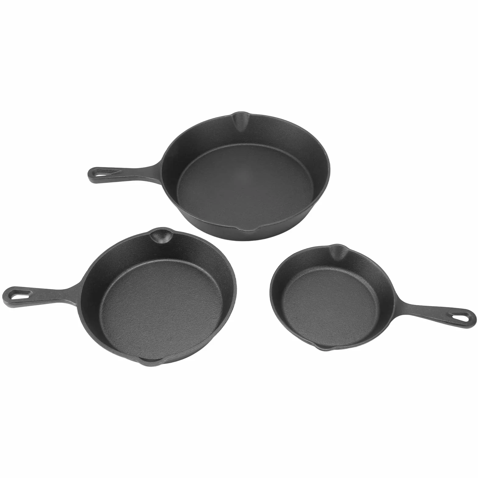 3-częściowy zestaw patelni żeliwnych Nonstick odporny na zarysowania trwałe naczynia kuchenne do domowej kuchni płyta kuchenna piekarnik ognisko 16 20 25cm