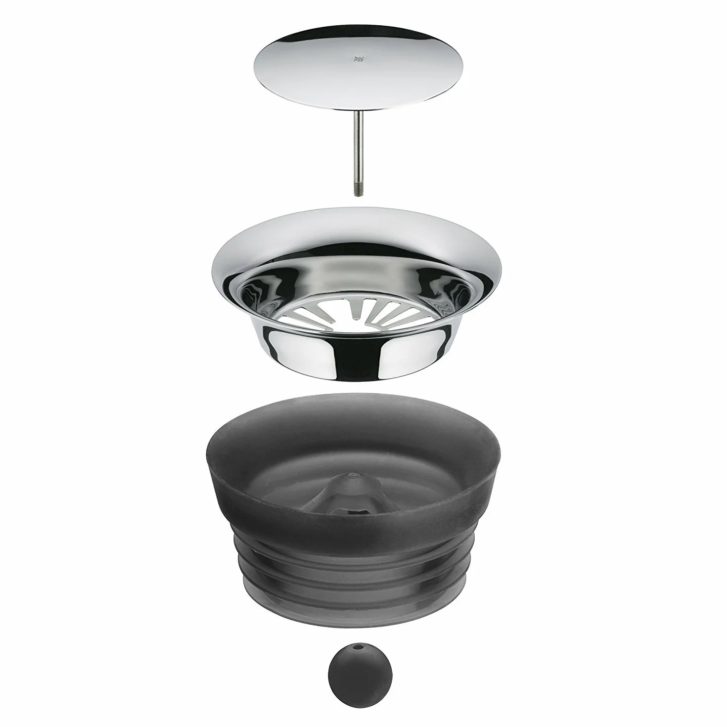 WMF Basic 5-częściowy zestaw karafek na wodę, karafka 1 l z 4 szklankami na wodę 275 ml, szklana karafka z pokrywką, silikonowa pokrywka, zamknięcie CloseUp