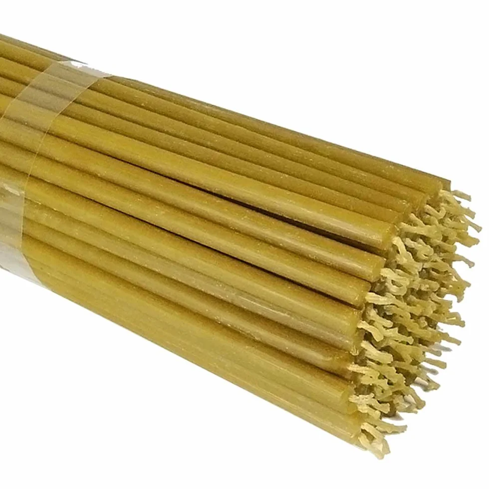 NKlaus 2 x 870 g. (ok. 90 sztuk) złote świece wosku pszczelego kościół dom ogród nr 40 36264