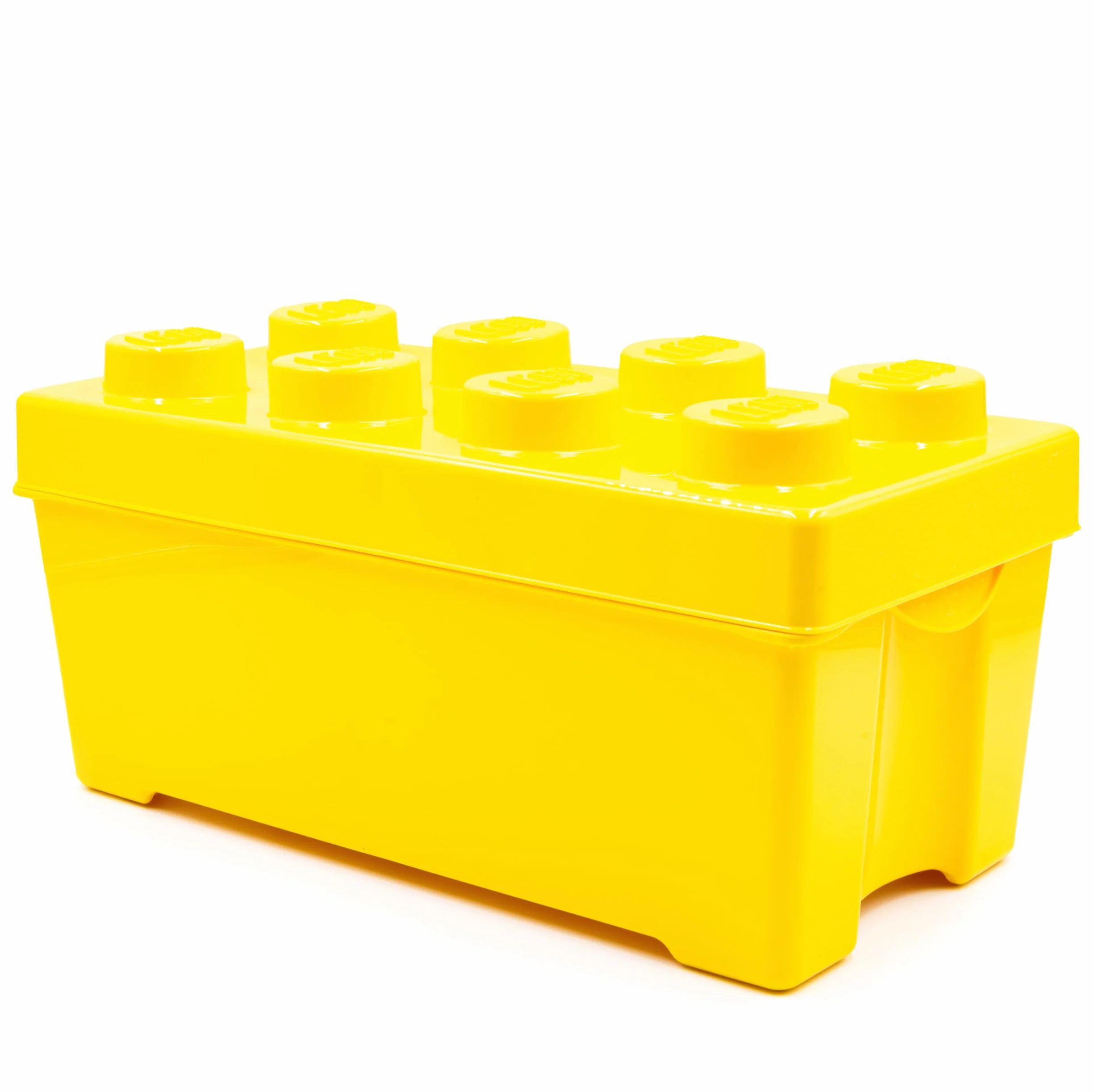 Żółte pudełko do przechowywania z pokrywką, LEGO