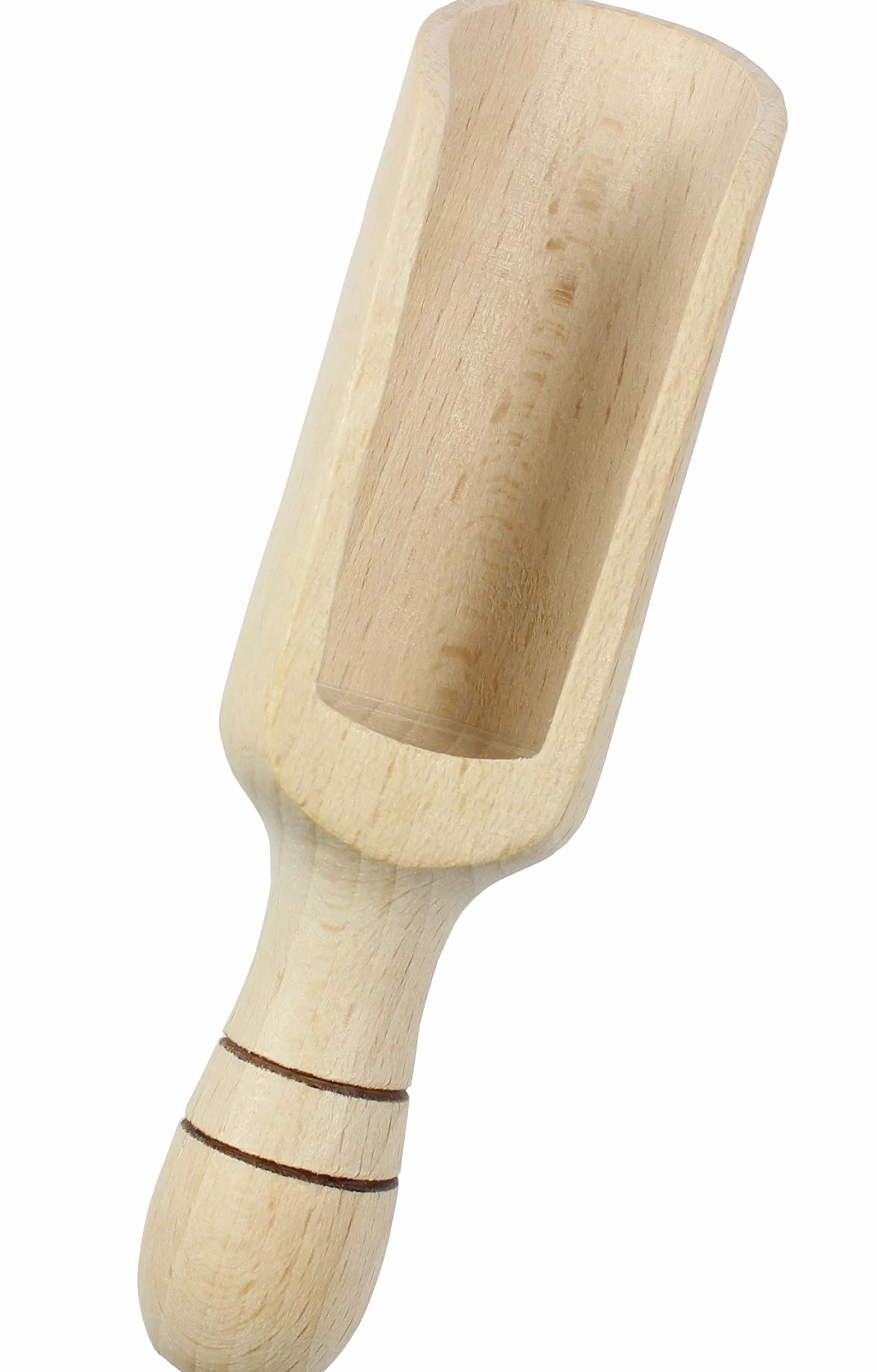 efo Duża drewniana łopatka - rustykalna łopatka do soli łazienkowej - wielofunkcyjna drewniana łyżka - drewniana łyżka do soli i przypraw - stylowa drewniana łyżka do cukierków - miarka do proszku do
