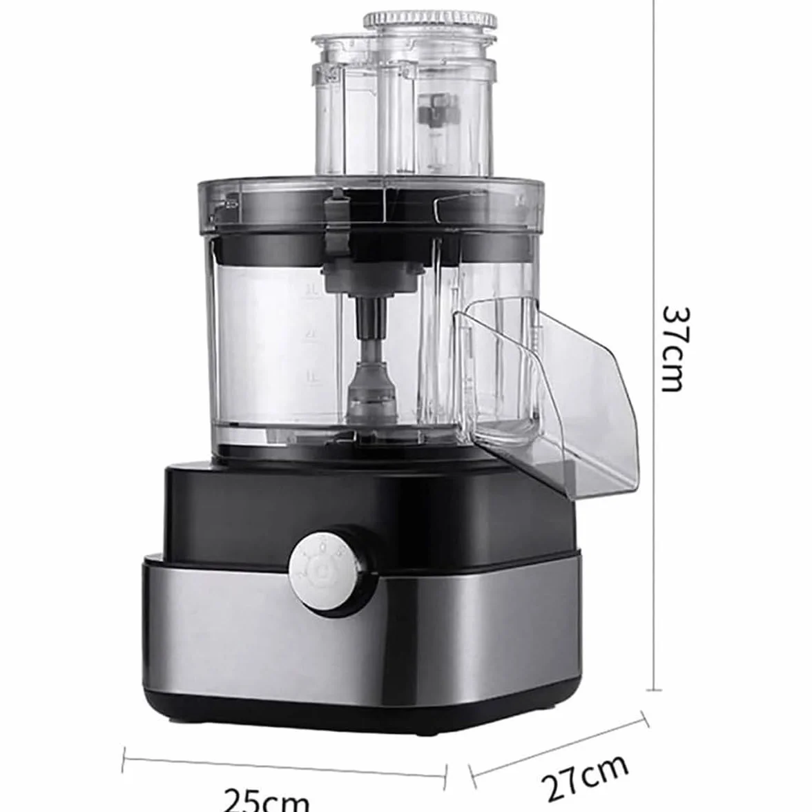 Komercyjny robot kuchenny, 5L duża elektryczna kostkarka do warzyw 600W wielofunkcyjna profesjonalna szatkownica do warzyw wielofunkcyjna maszynka do mięsa blender z 5 ostrzami ze stali nierdzewn