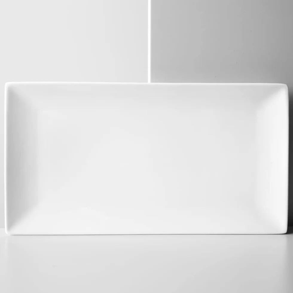 Dajar Półmisek Porto 24x13 cm, porcelana, biała, 24 x 13 x 2 cm