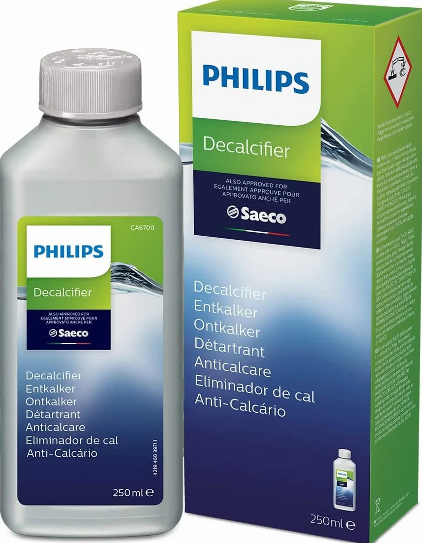 Philips Zestaw do kompleksowej pielęgnacji ekspresów do kawy AquaClean (zawiera filtr do wody CA6903), odkamieniacz 250 ml, smar HD5061, tabletki odtłuszczające do kawy CA6704/10 (6 sztuk), szczotka