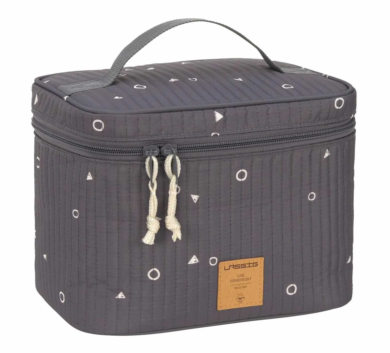 LÄSSIG Organizer do przewijania dla niemowląt Organizer pieluch na go/Casual Nursery Caddy To Go Universe Anthracite