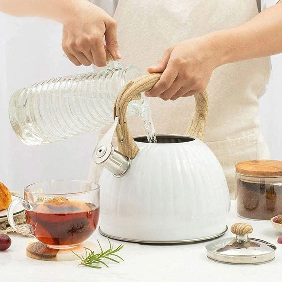 Czajnik z Gwizdkiem Czajnik Z Gwizdkiem 3,5 L Domowy Czajnik Czajnik Ze Stali Nierdzewnej Z Uchwytem Do Wszystkich Płyt Kuchennych Gaz Gwizdanie Czajnik Czajnik Kuchenek