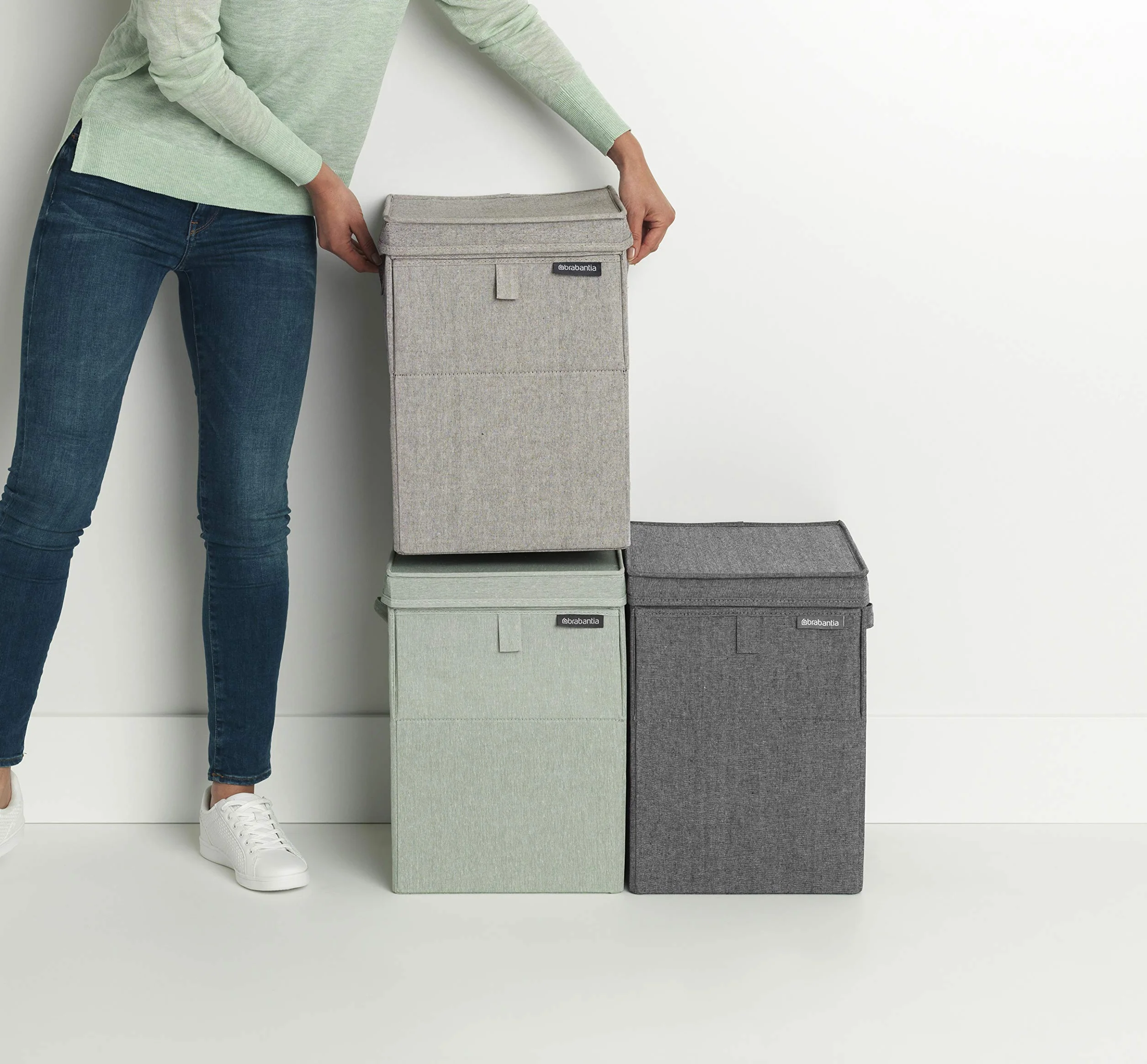 Brabantia, Pojemnik na bieliznę, nakładany, 35L Szary