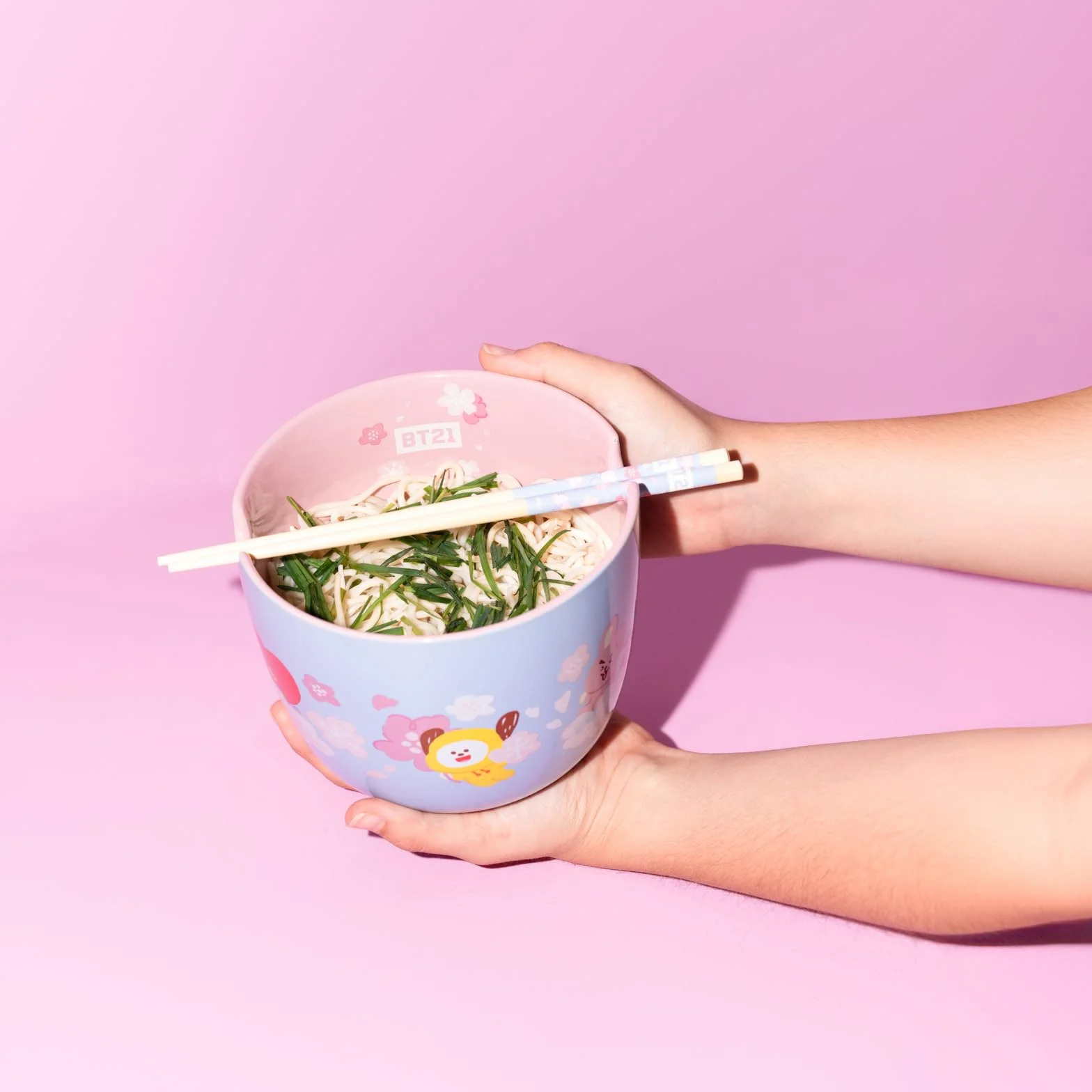 Grupo Erik BT21 Official Merchandise - BT21 Bowl & Chopsticks | Ramen Bowl, Noodle Bowl, Soup Bowl, Japanese Bowl | BT21 Merchandise, BT21 Gifts