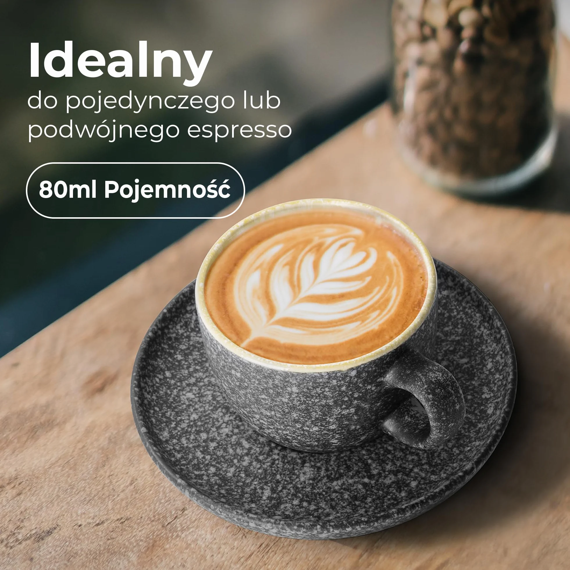 MIAMIO – 80 ml ceramiczne składane filiżanki do espresso z spodkami i metalowym stojakiem, zestaw 6 filiżanek do espresso, filiżanki demitasses, kubki do kawy na espresso, latte, café mocha i herbatę