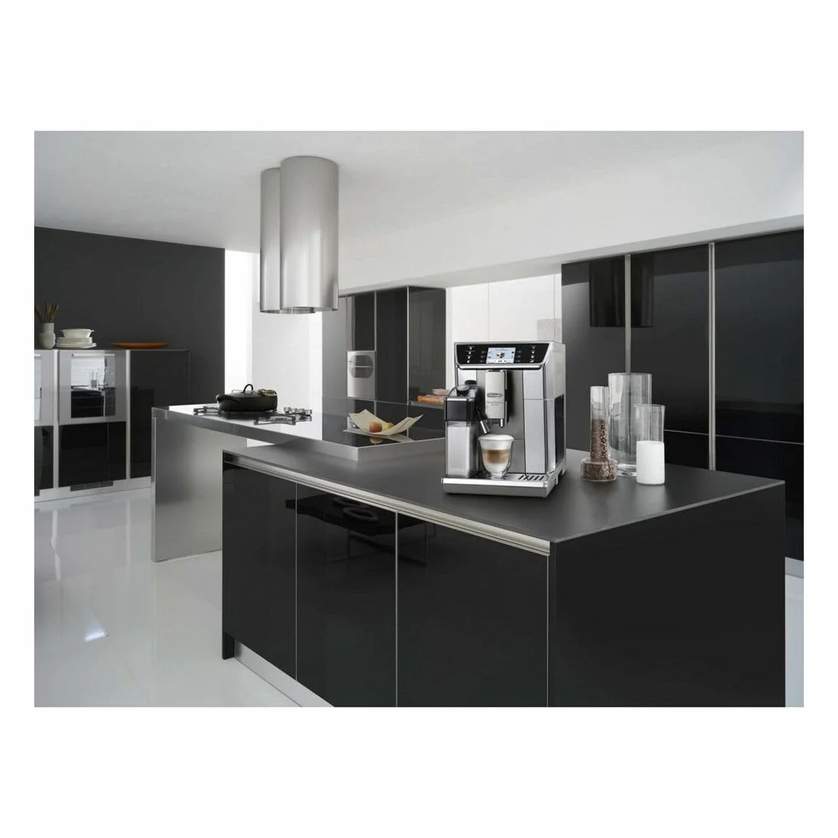 DeLonghi Primadonna Elite ECAM 650.55.MS w pełni automatyczny ekspres do kawy, 2 l, wolnostojący, zintegrowany młynek, 1450 W, czarny, stal nierdzewna