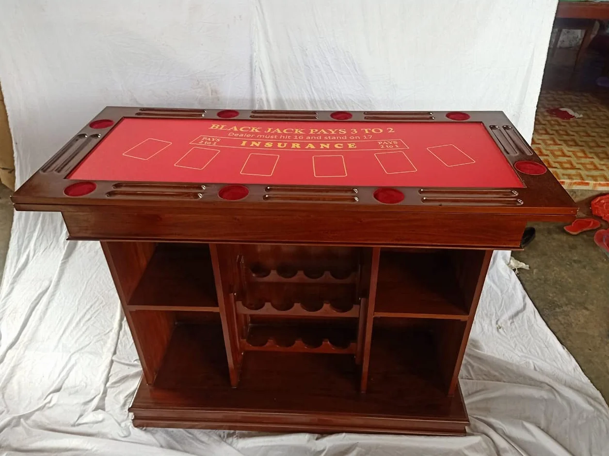 Kunibert Stół do gry w pokera – poker/rulet/kostka/Blackjack/lada