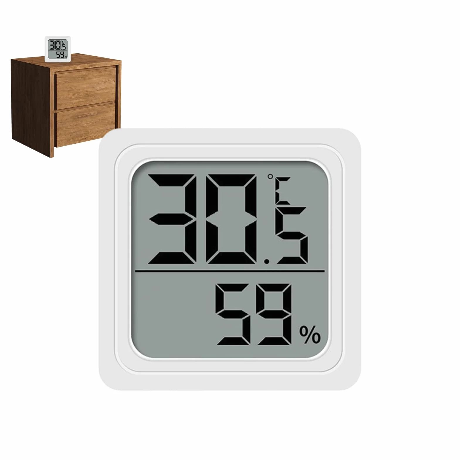 Monitor Temperatury i Wilgotności,Domowy Monitor Temperatury i Wilgotności | Czujnik Zasilany Bateryjnie Do Kuchni Pokoju Dziecięcego Tarasu Salonu Sypialni Domu
