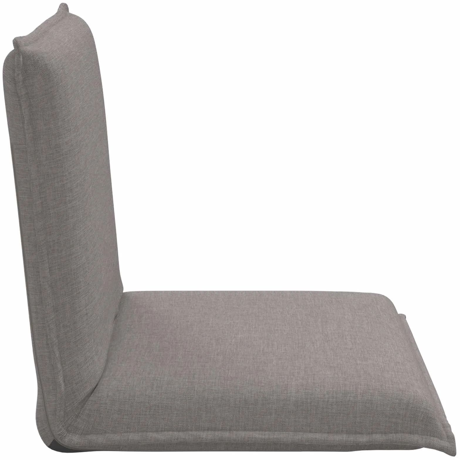 Regulowany fotel na nogi w kolorze szarobrązowym (taupe), 57 x 64 x 59 cm, z oparciem wielopozycyjnym, wyściełany, ergonomiczny, składany, idealny do salonu, sypialni, gier, czytania