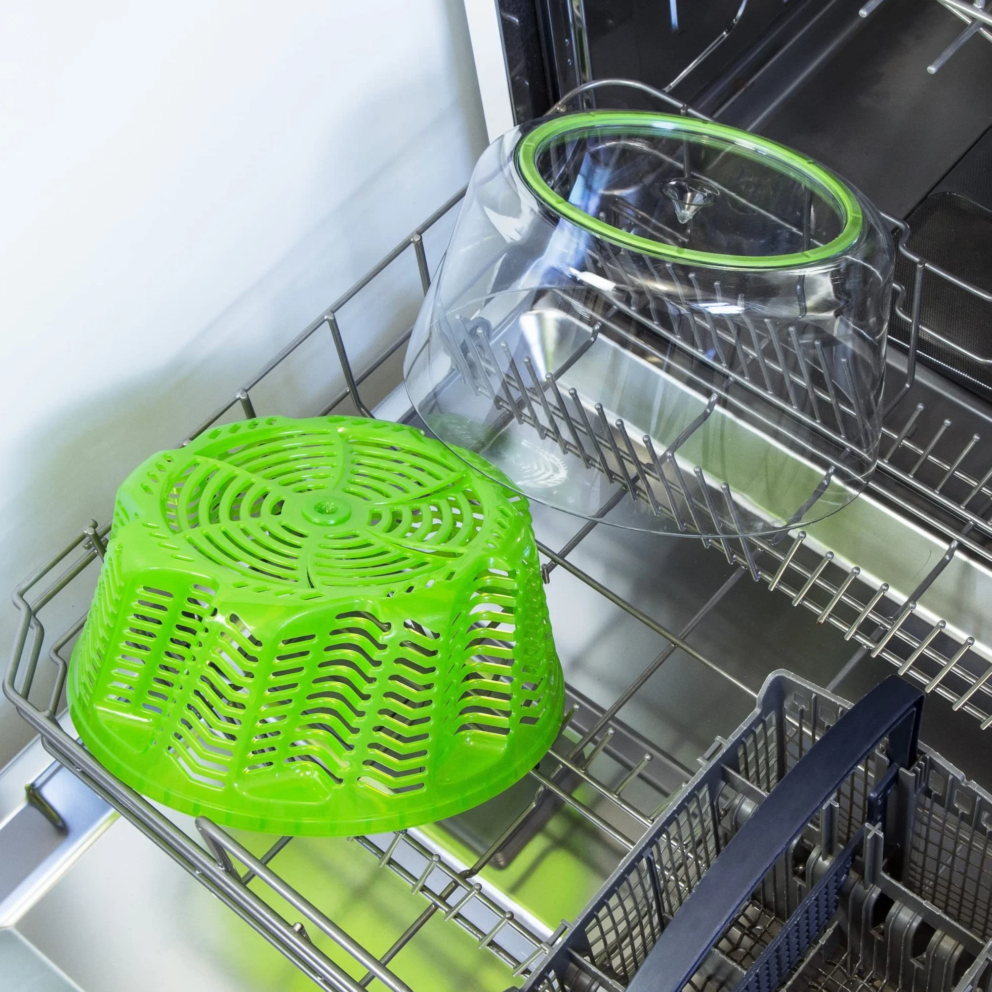Zyliss Easy Spin 2 Salad Spinner, duża pojemność 6 l, biała, unikalna technologia AquaVent™, zwijany przewód i system hamulcowy, antypoślizgowa podstawa, łatwe czyszczenie, tworzywo sztuczne