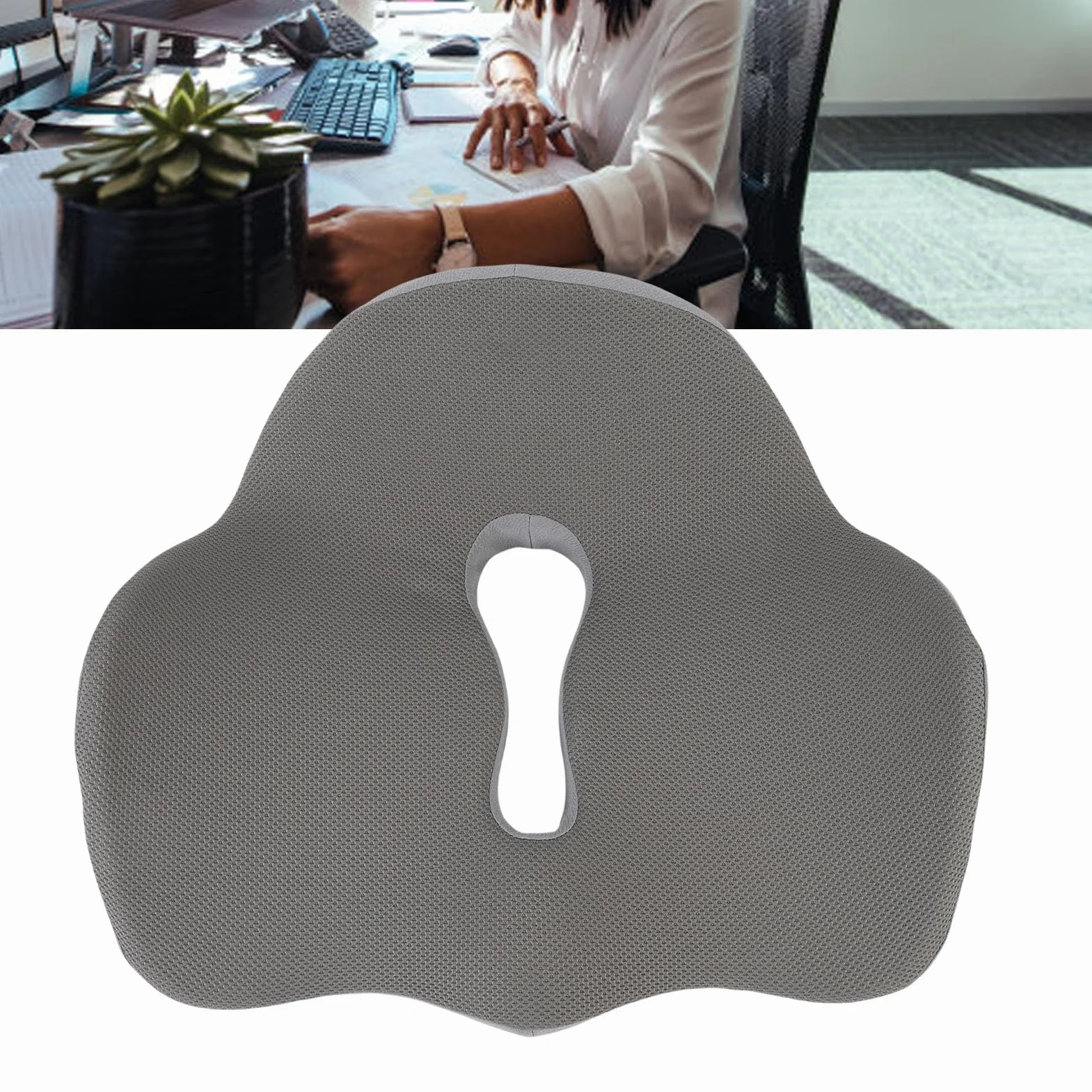 Yinhing Poduszka do Siedzenia Ergonomiczna z Pianki Pamięci na Krzesło Biurkowe dla Kierowców (GREY)